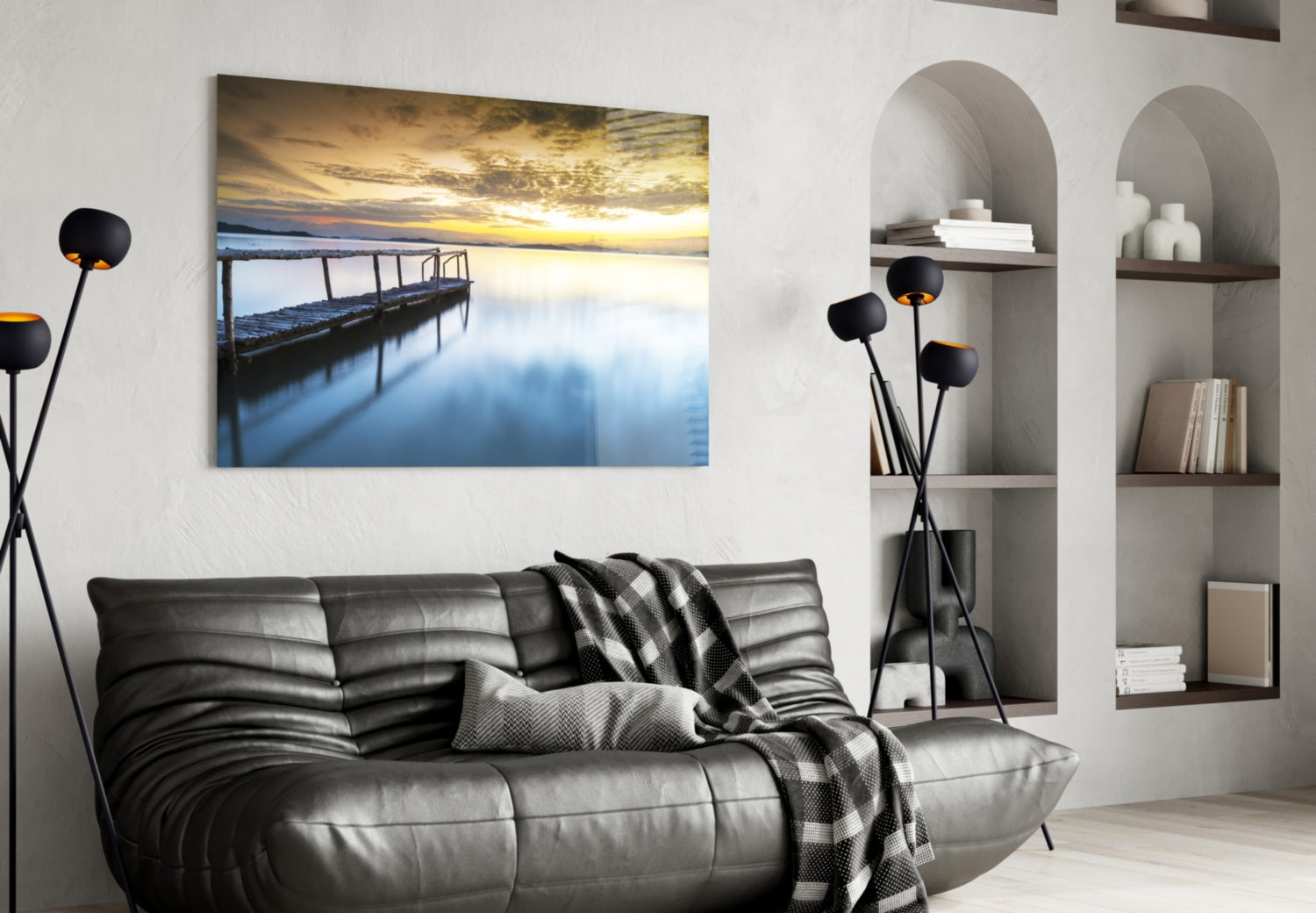 Insigneart USA Insigneart USA Sunset on the Beach Glass Wall Art