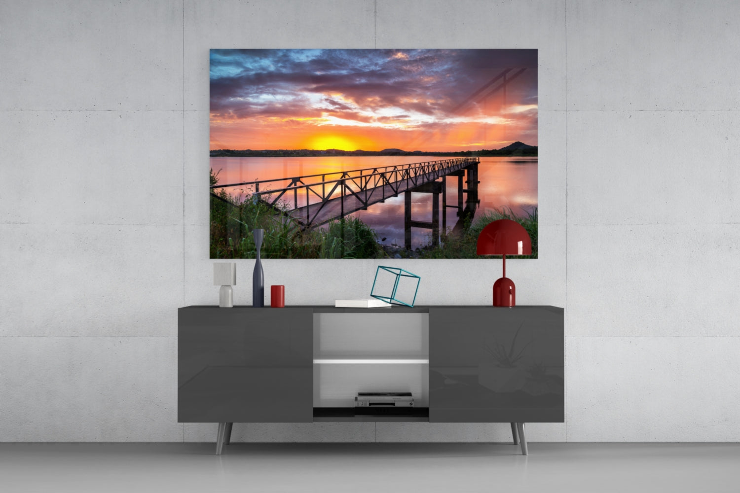 Insigneart USA Insigneart USA Sunset on the Beach Glass Wall Art