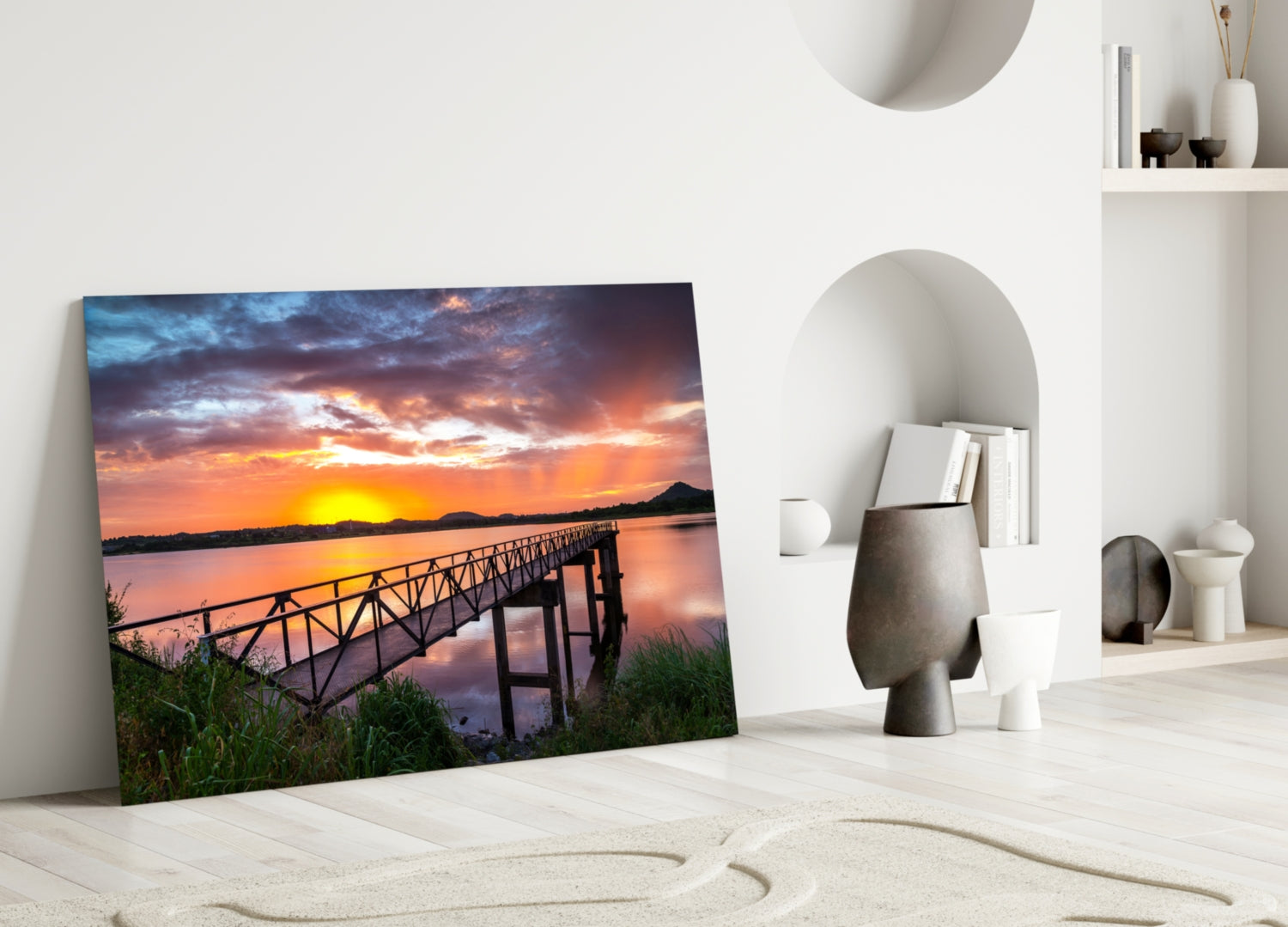 Insigneart USA Insigneart USA Sunset on the Beach Glass Wall Art