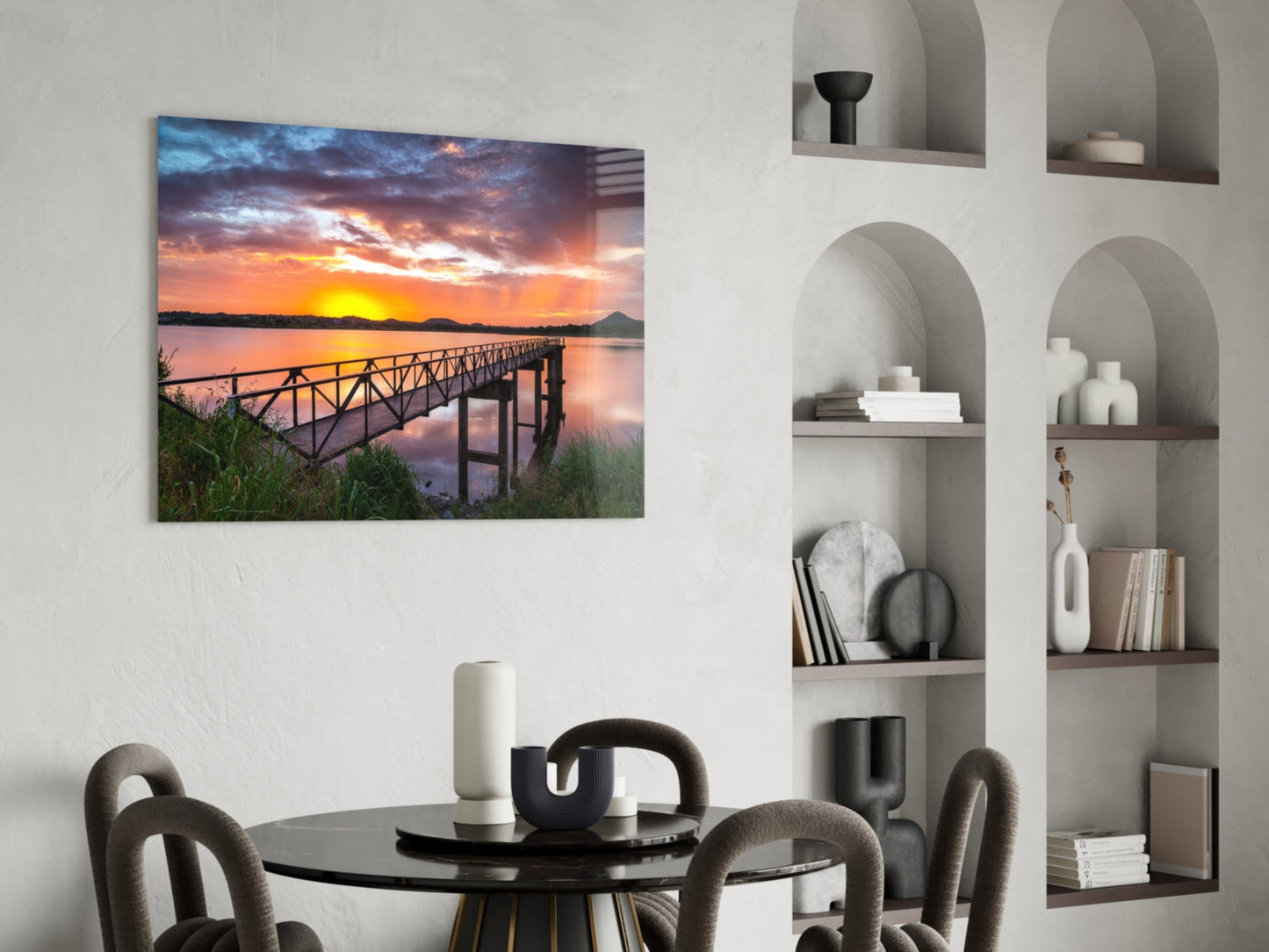 Insigneart USA Insigneart USA Sunset on the Beach Glass Wall Art
