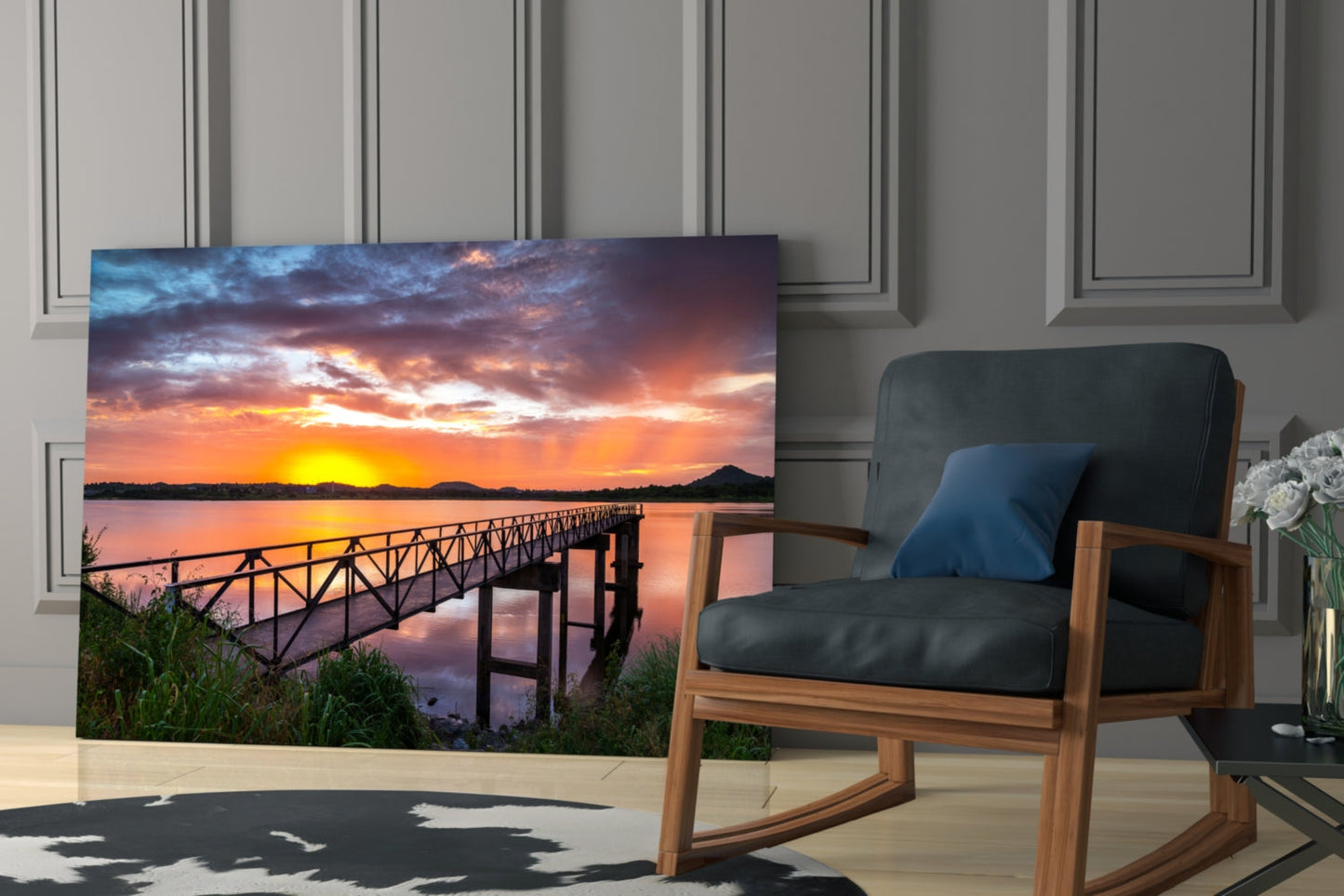 Insigneart USA Insigneart USA Sunset on the Beach Glass Wall Art