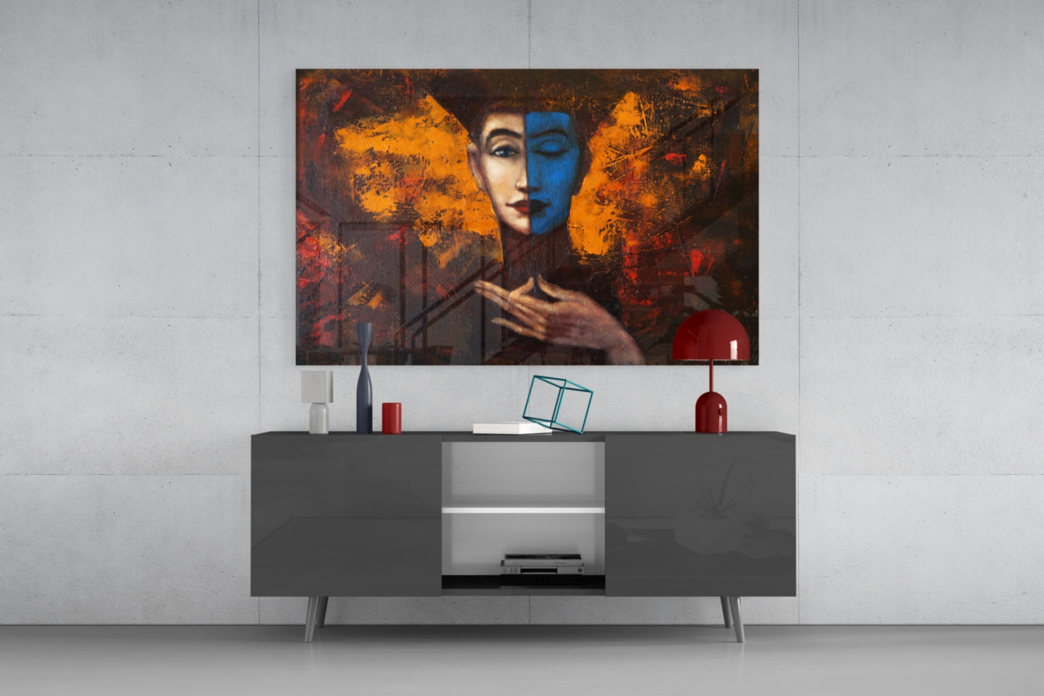 Insigneart USA Insigneart USA Abstract Woman Portrait Glass Wall Art