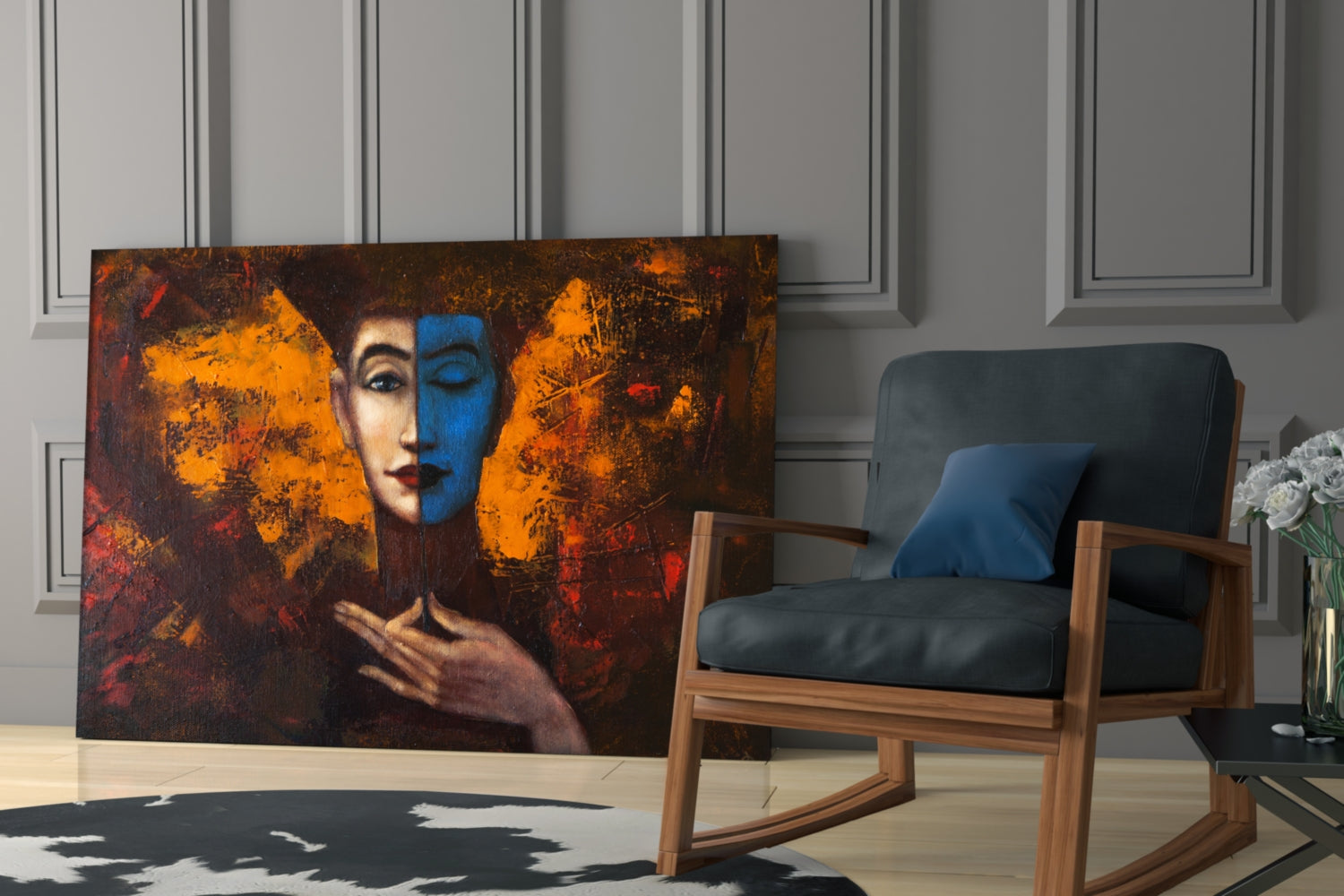 Insigneart USA Insigneart USA Abstract Woman Portrait Glass Wall Art