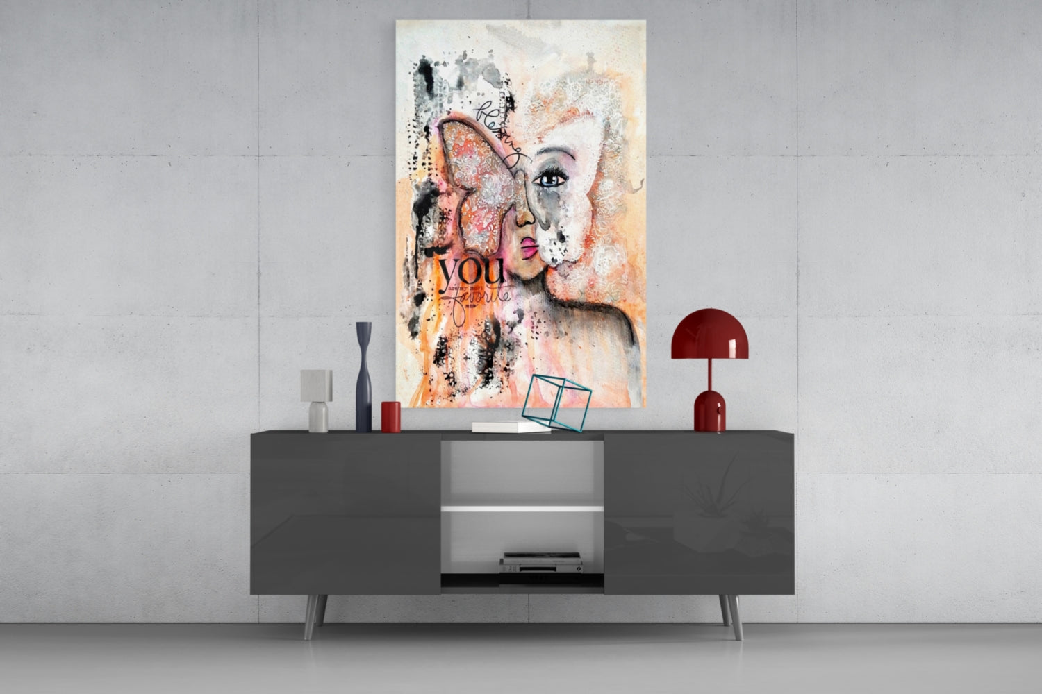 Insigneart USA Insigneart USA Abstract Woman Glass Wall Art