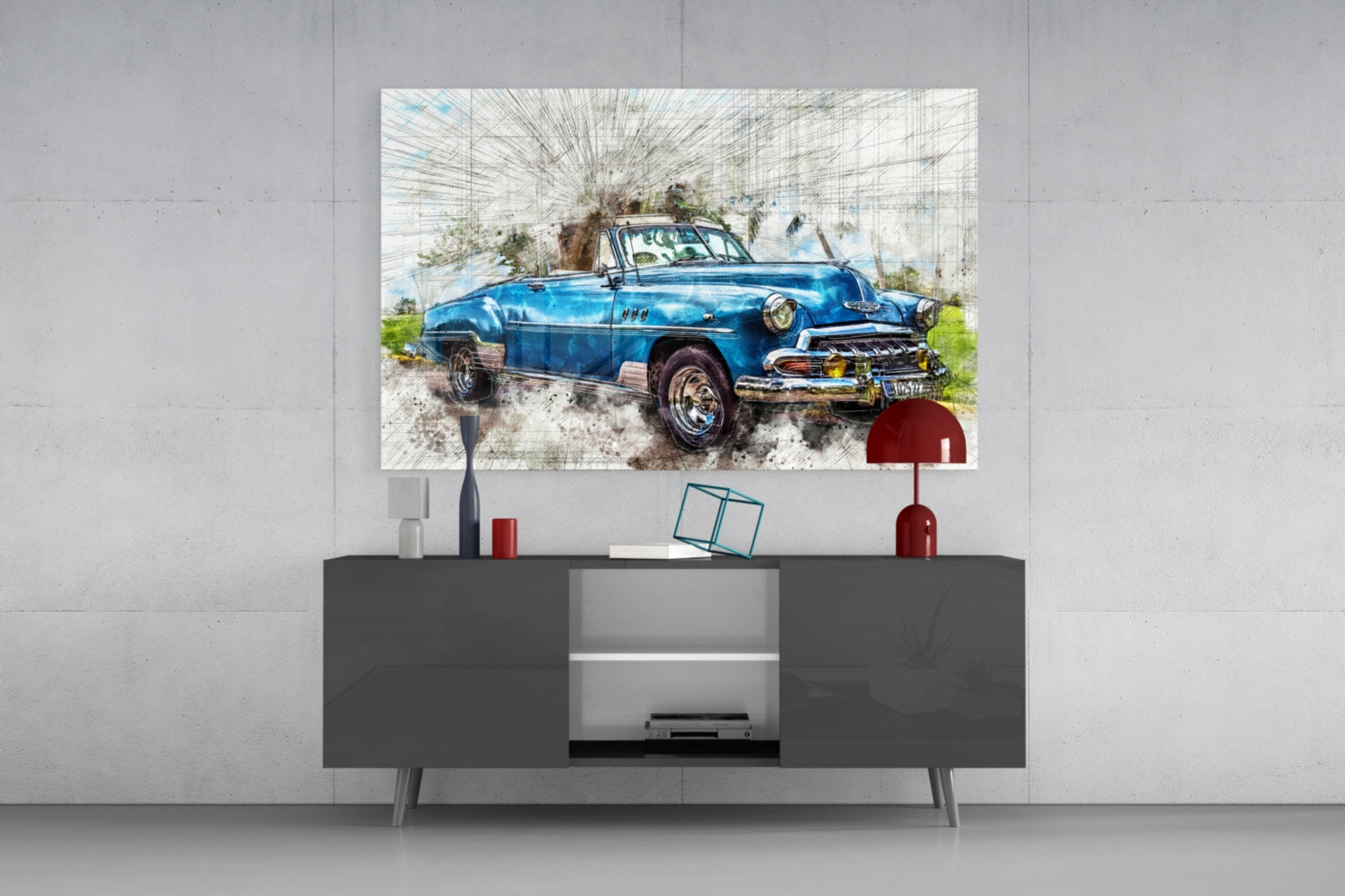 Insigneart USA Insigneart USA Classic Chevrolet Glass Wall Art