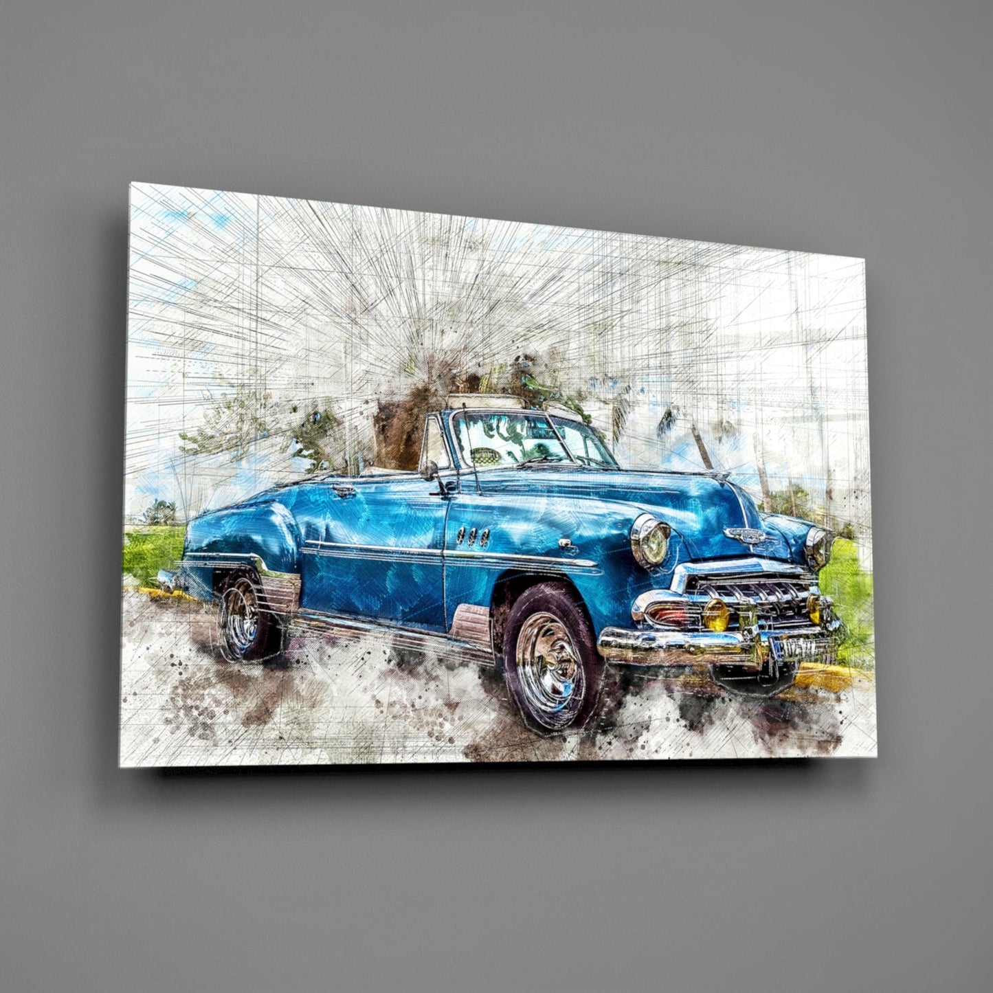 Insigneart USA Insigneart USA Classic Chevrolet Glass Wall Art