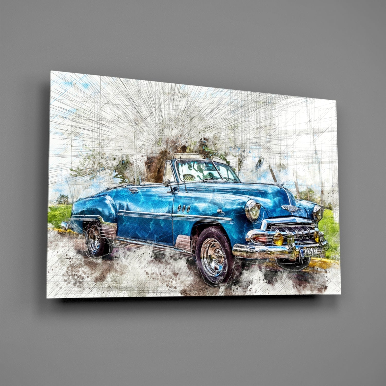Insigneart USA Insigneart USA Classic Chevrolet Glass Wall Art