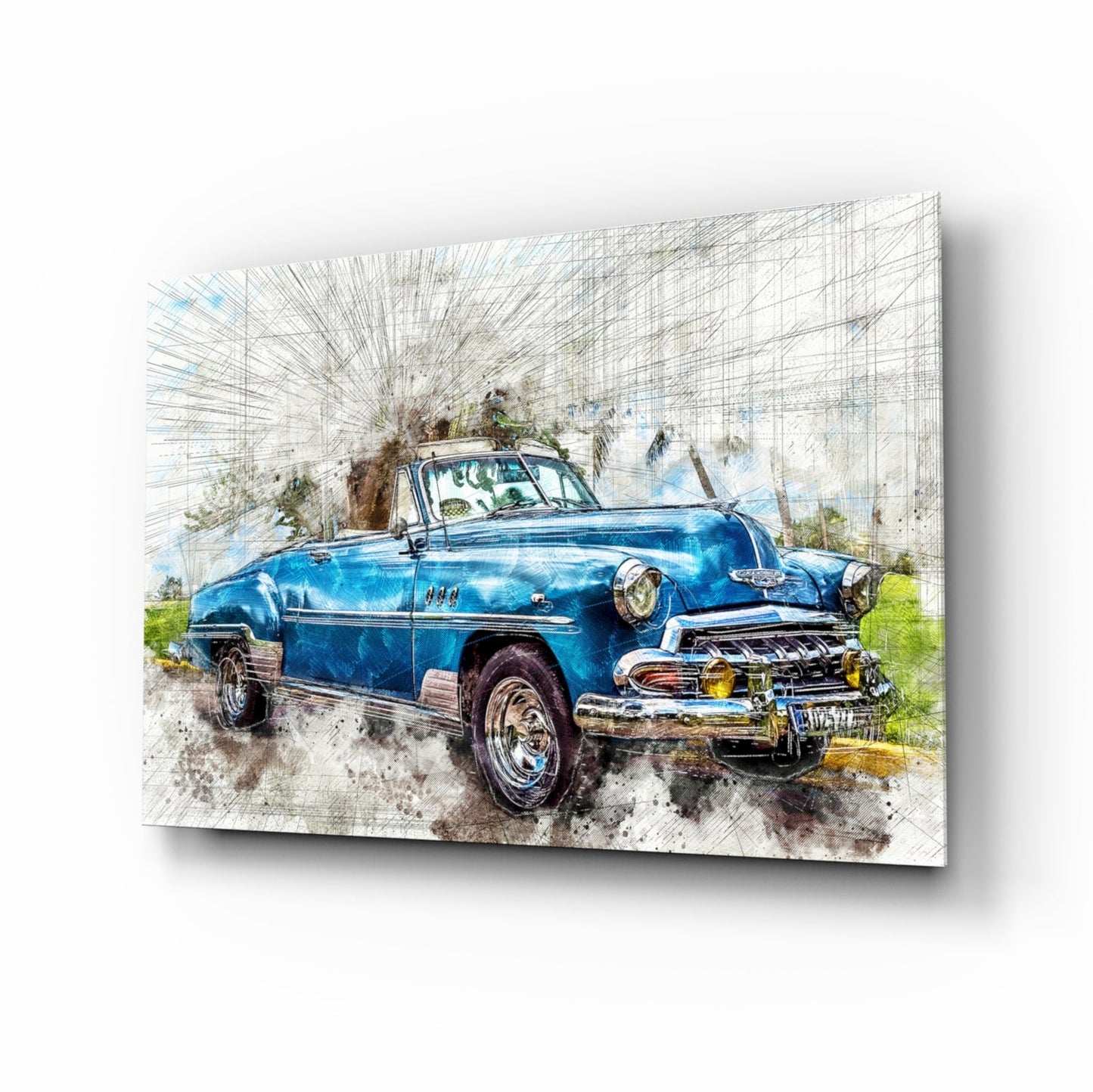 Insigneart USA Insigneart USA Classic Chevrolet Glass Wall Art
