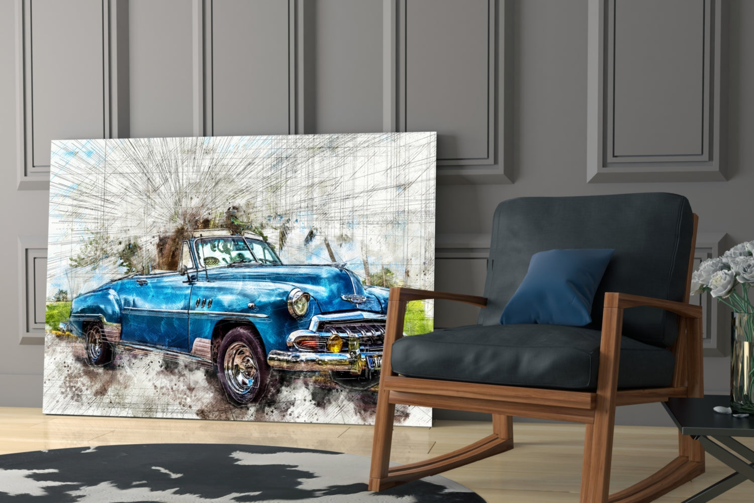 Insigneart USA Insigneart USA Classic Chevrolet Glass Wall Art