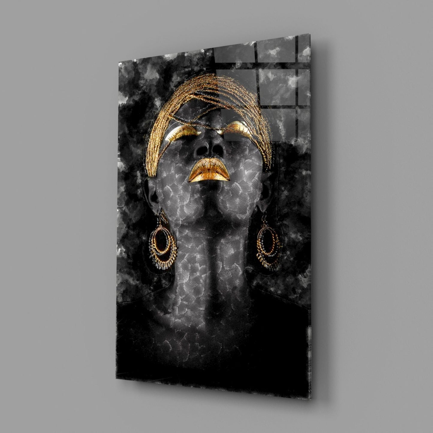 Insigneart USA Insigneart USA African Woman Portrait Glass Wall Art