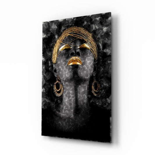 Insigneart USA Insigneart USA African Woman Portrait Glass Wall Art