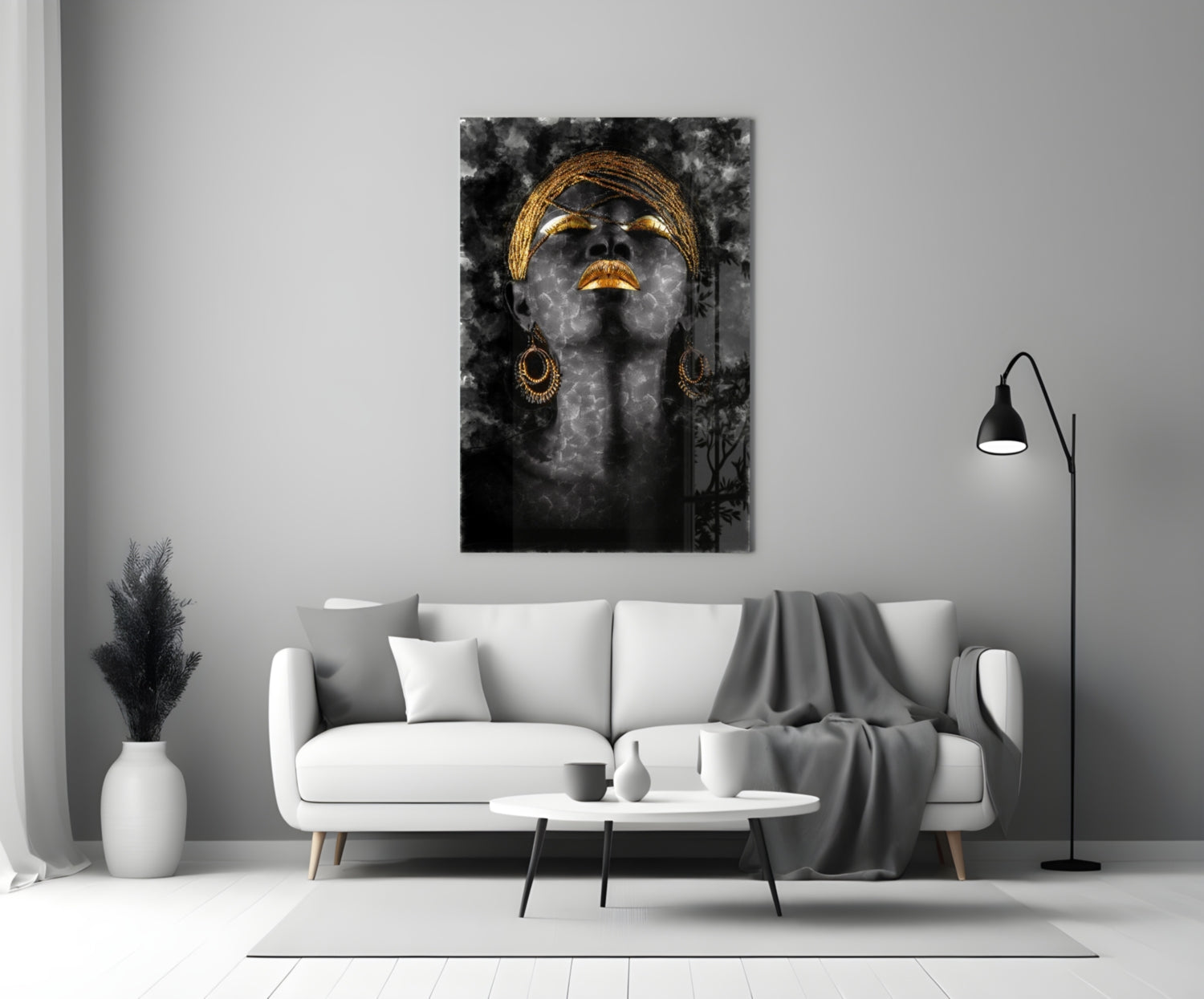 Insigneart USA Insigneart USA African Woman Portrait Glass Wall Art