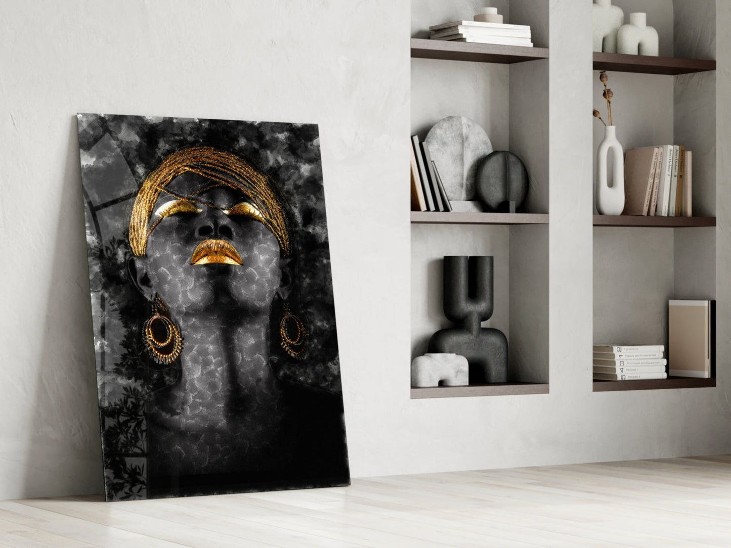 Insigneart USA Insigneart USA African Woman Portrait Glass Wall Art