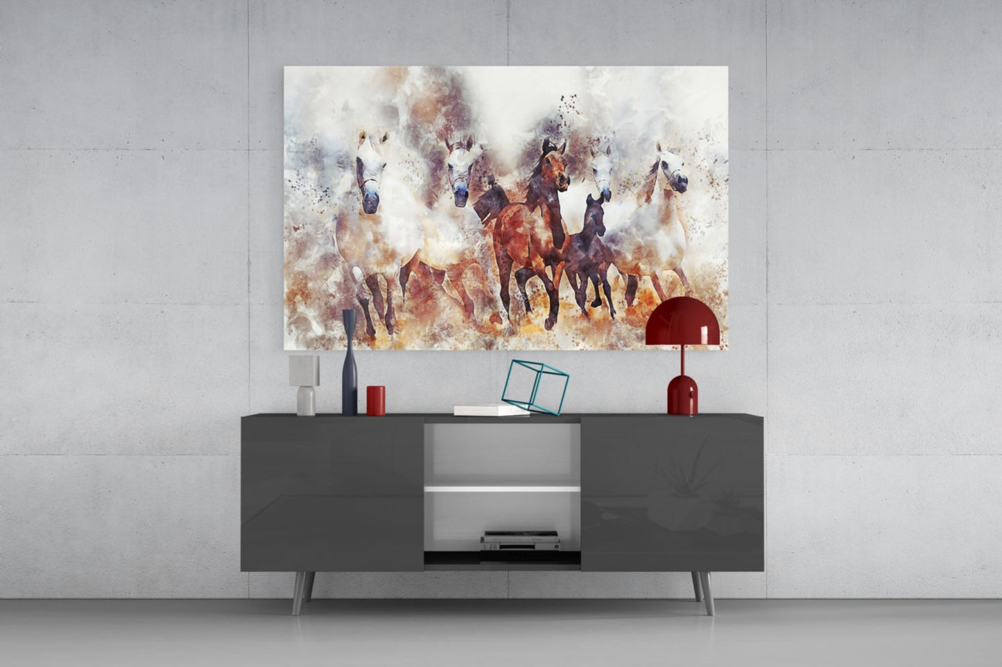 Insigneart USA Insigneart USA Running Horses Glass Wall Art