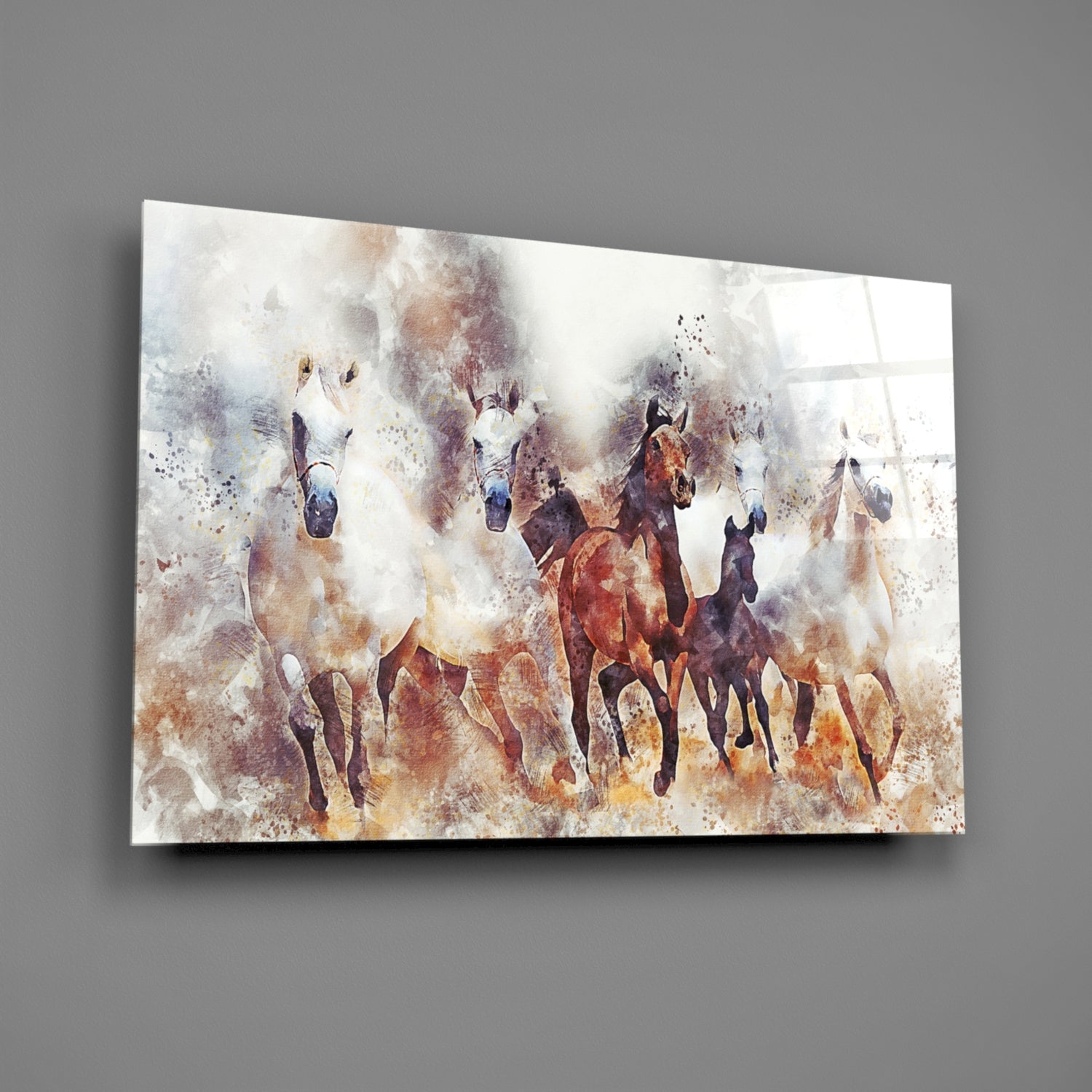 Insigneart USA Insigneart USA Running Horses Glass Wall Art