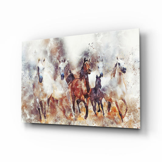 Insigneart USA Insigneart USA Running Horses Glass Wall Art