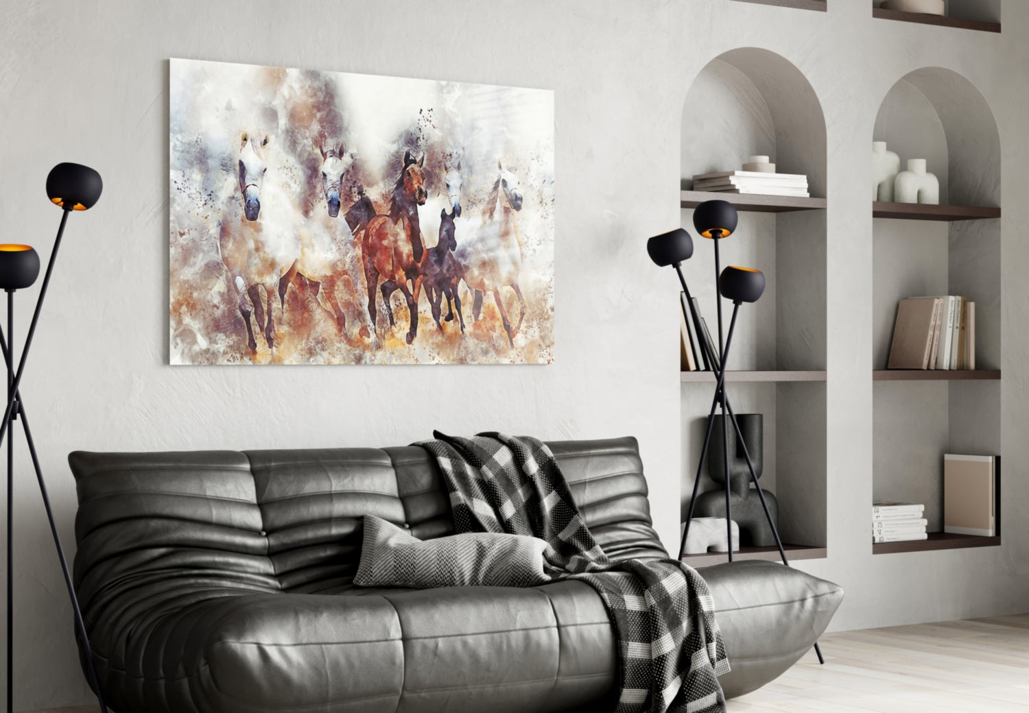 Insigneart USA Insigneart USA Running Horses Glass Wall Art