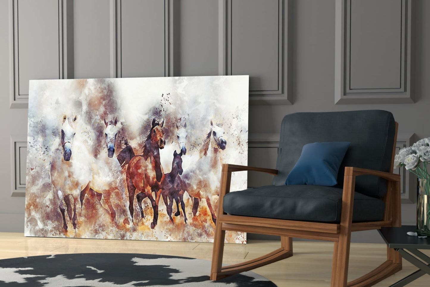 Insigneart USA Insigneart USA Running Horses Glass Wall Art