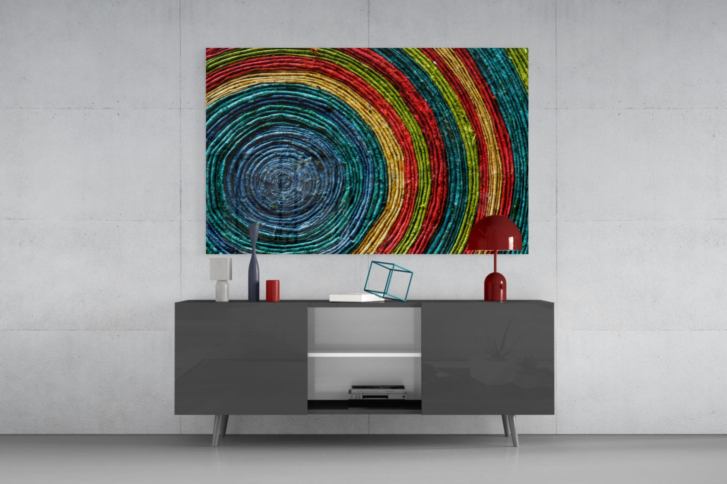 Insigneart USA Insigneart USA Colored Spiral Glass Wall Art