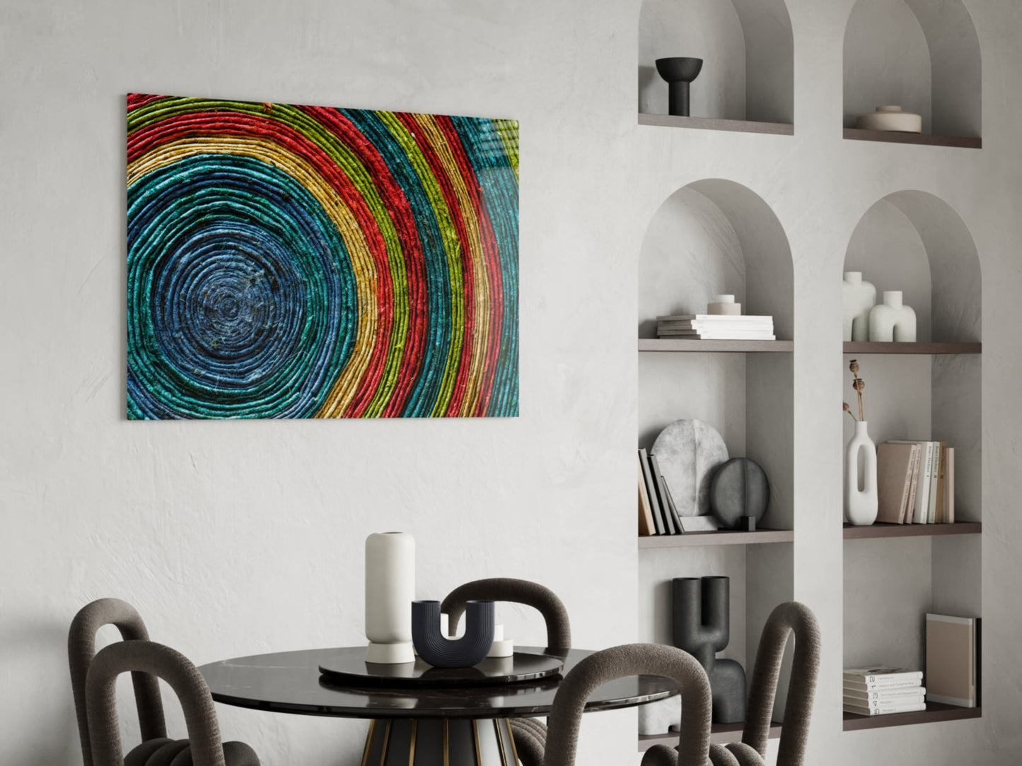 Insigneart USA Insigneart USA Colored Spiral Glass Wall Art