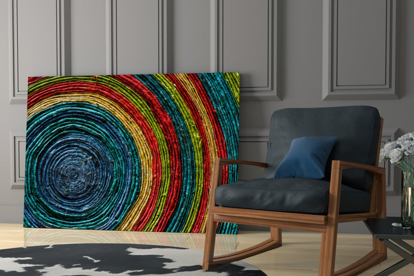 Insigneart USA Insigneart USA Colored Spiral Glass Wall Art