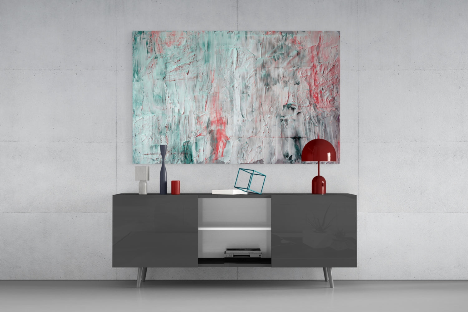Insigneart USA Insigneart USA Oil Art Effect Abstract Pattern Glass Wall Art