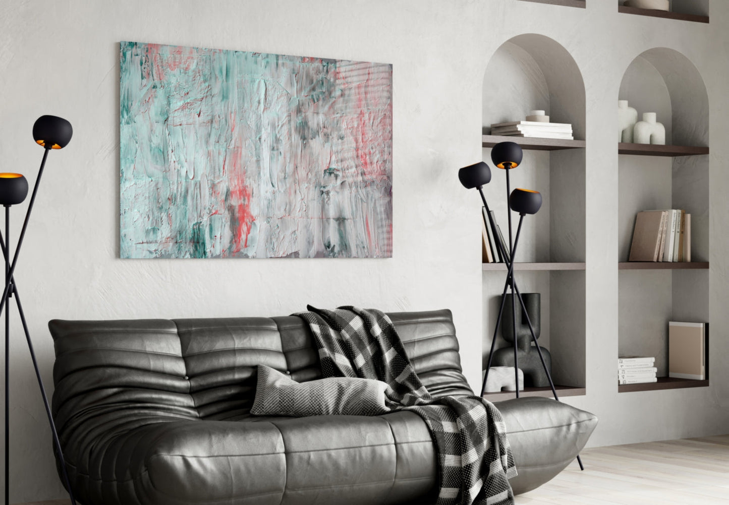 Insigneart USA Insigneart USA Oil Art Effect Abstract Pattern Glass Wall Art