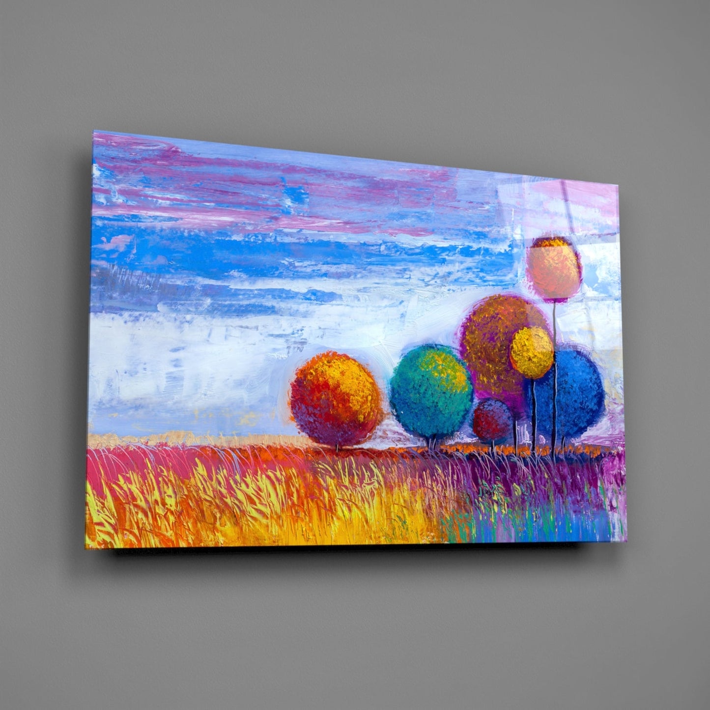 Insigneart USA Insigneart USA Colorful Trees Glass Wall Art