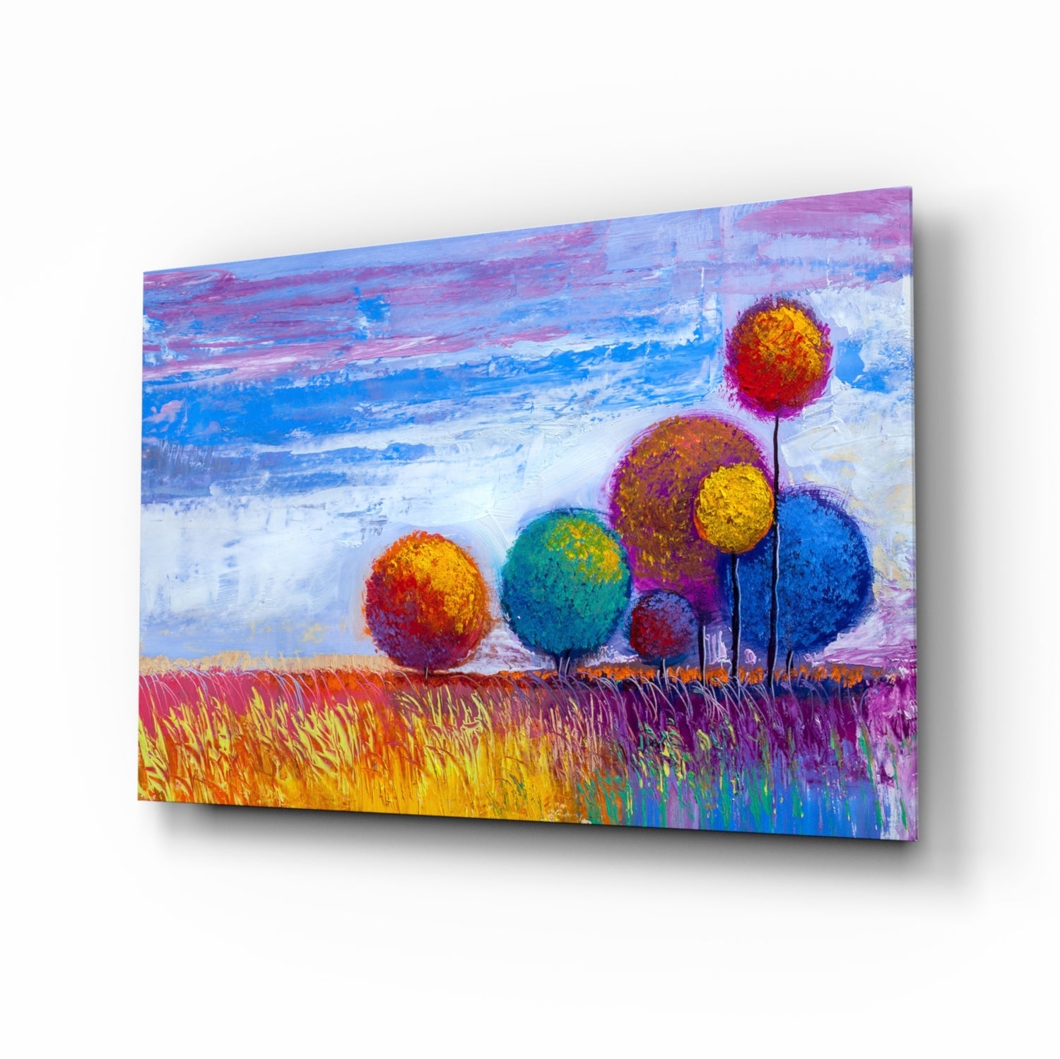 Insigneart USA Insigneart USA Colorful Trees Glass Wall Art