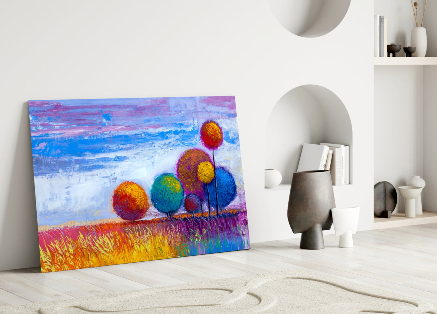 Insigneart USA Insigneart USA Colorful Trees Glass Wall Art