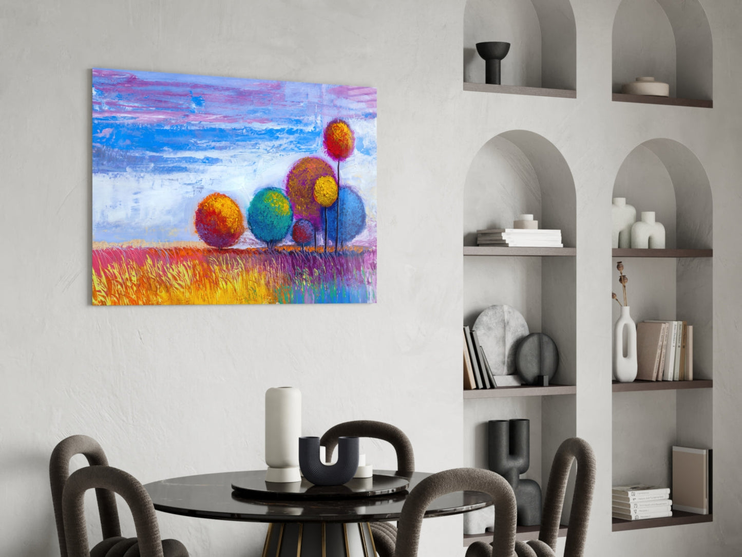 Insigneart USA Insigneart USA Colorful Trees Glass Wall Art