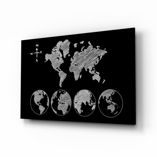 Insigneart USA Insigneart USA Continents Glass Wall Art