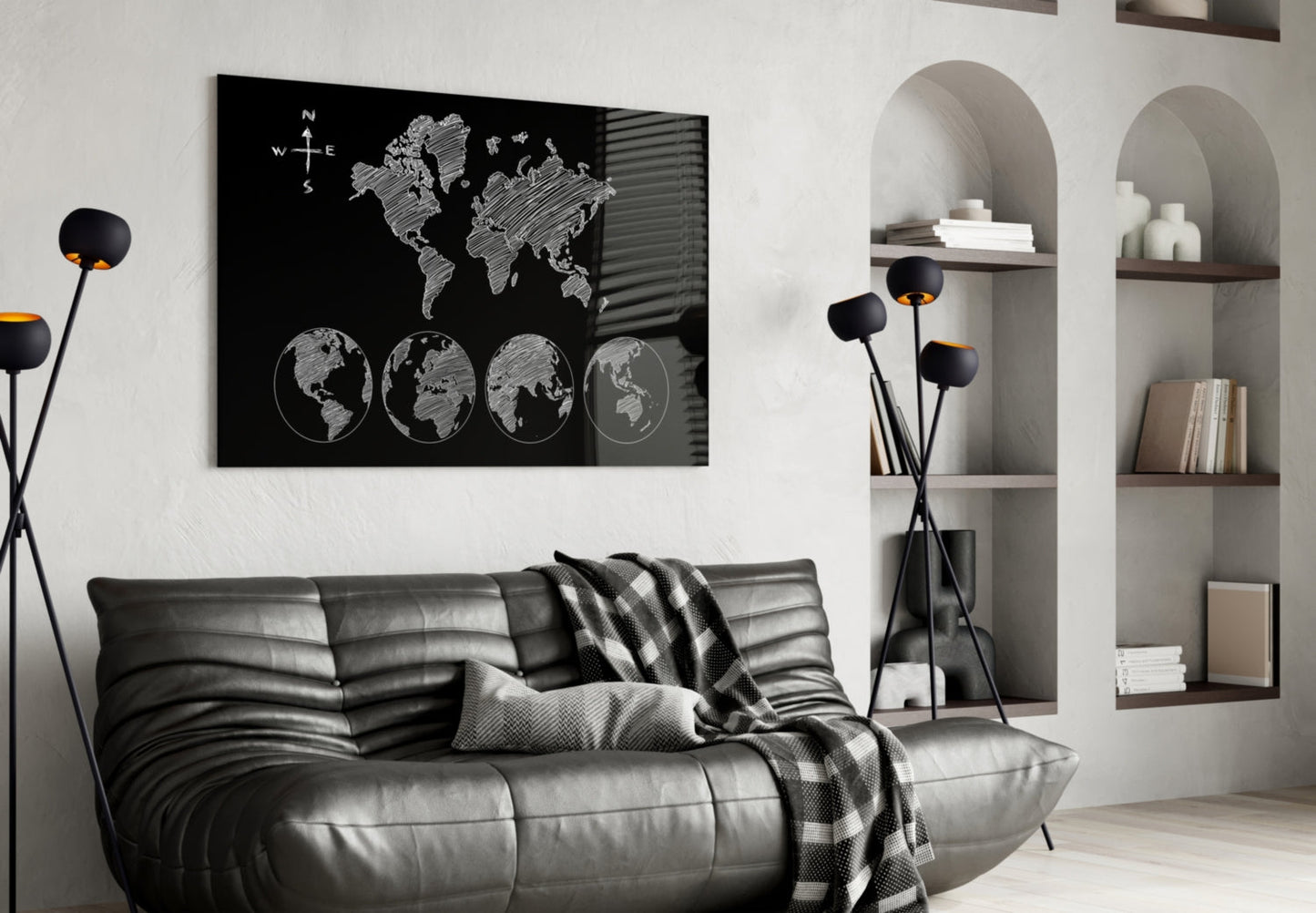 Insigneart USA Insigneart USA Continents Glass Wall Art