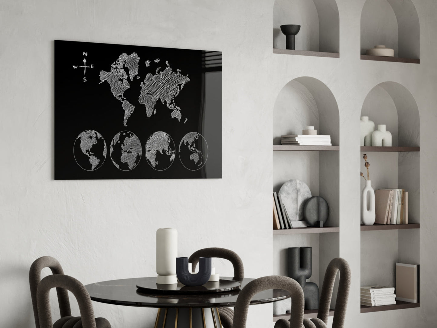Insigneart USA Insigneart USA Continents Glass Wall Art