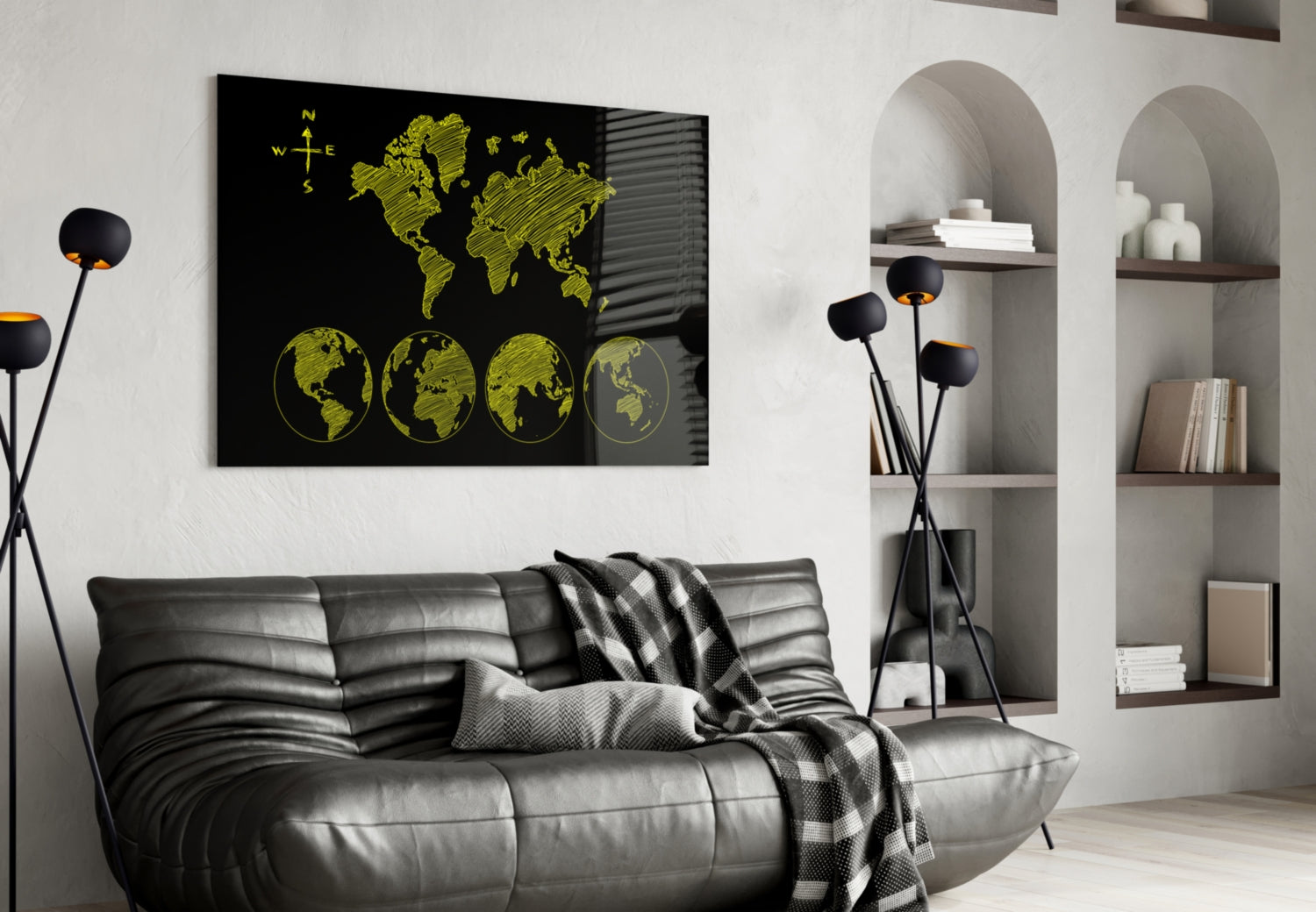 Insigneart USA Insigneart USA Continents Glass Wall Art