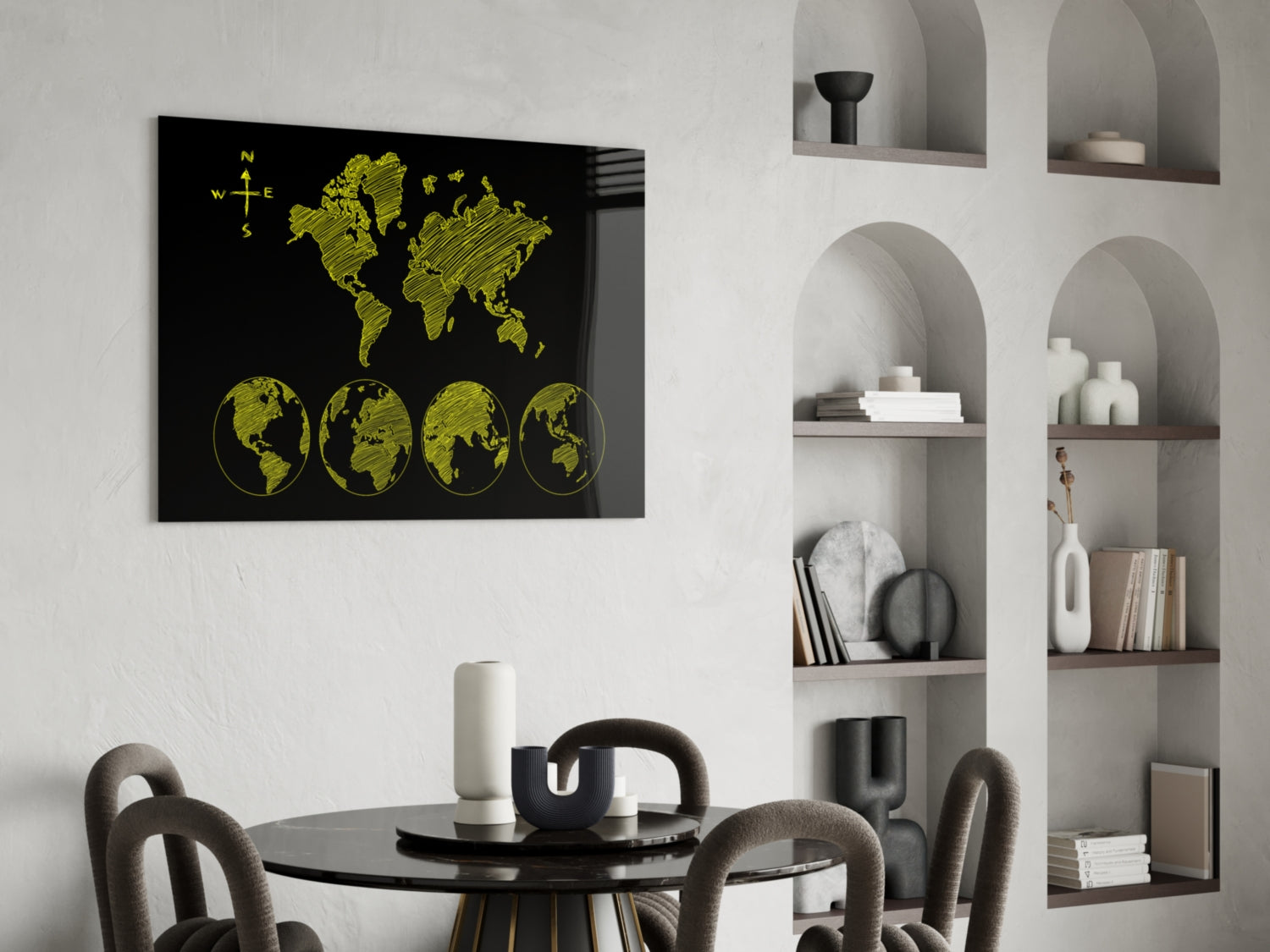 Insigneart USA Insigneart USA Continents Glass Wall Art