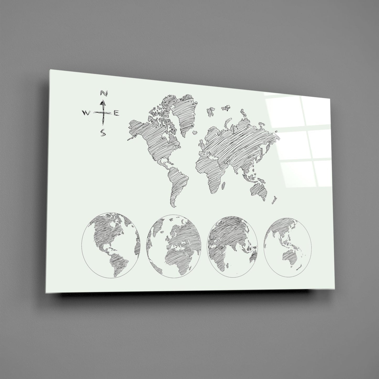 Insigneart USA Insigneart USA Continents Glass Wall Art