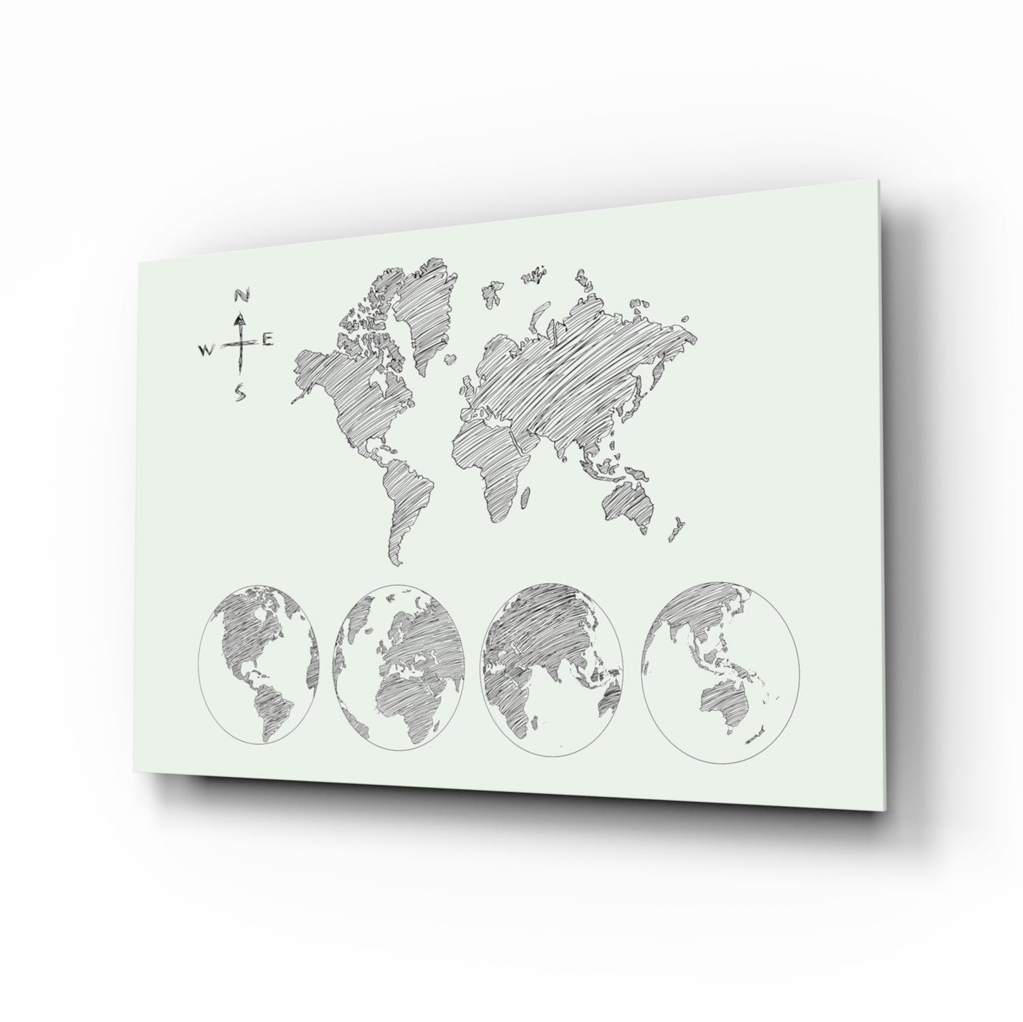 Insigneart USA Insigneart USA Continents Glass Wall Art