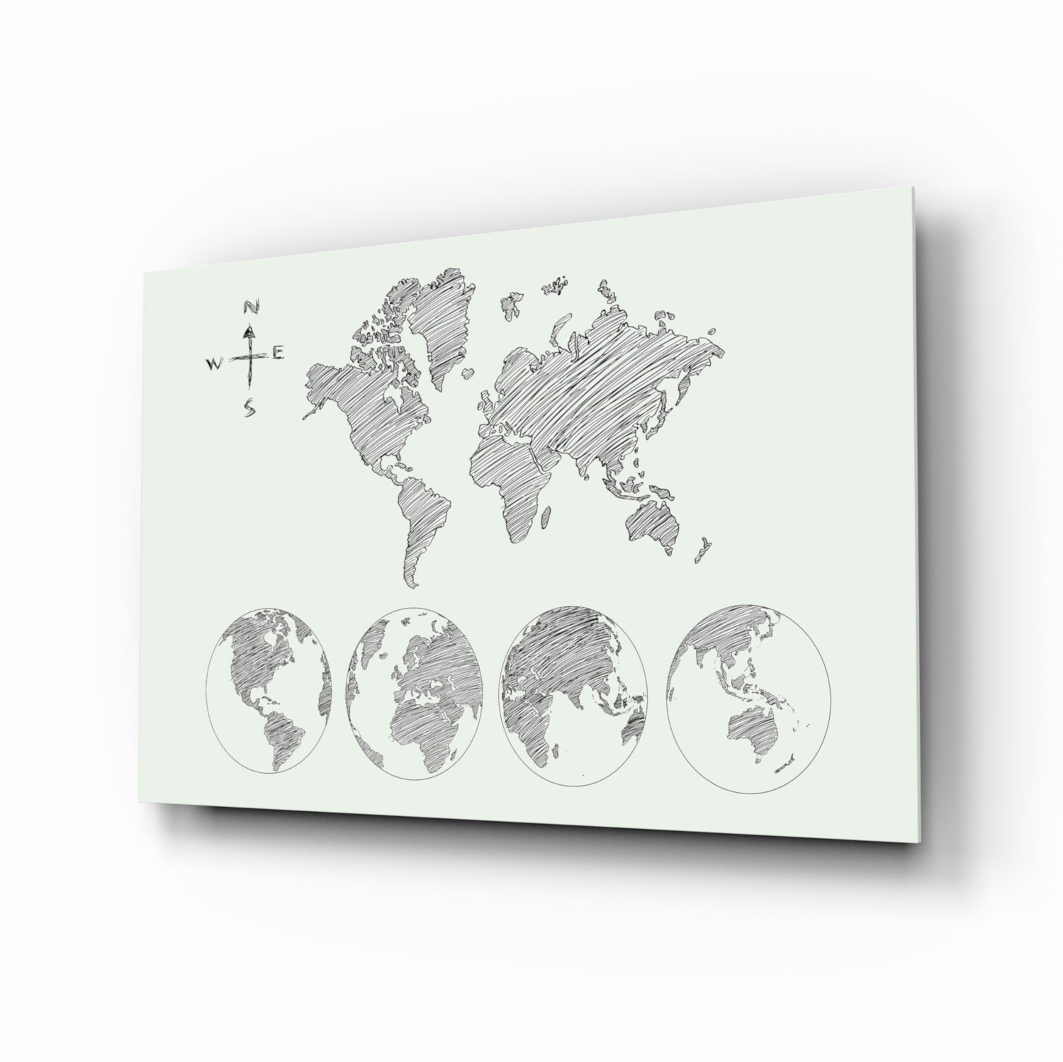 Insigneart USA Insigneart USA Continents Glass Wall Art
