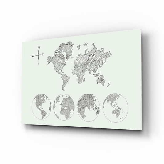 Insigneart USA Insigneart USA Continents Glass Wall Art