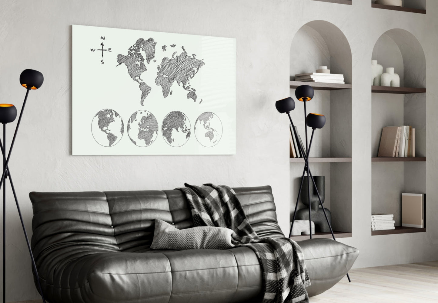 Insigneart USA Insigneart USA Continents Glass Wall Art