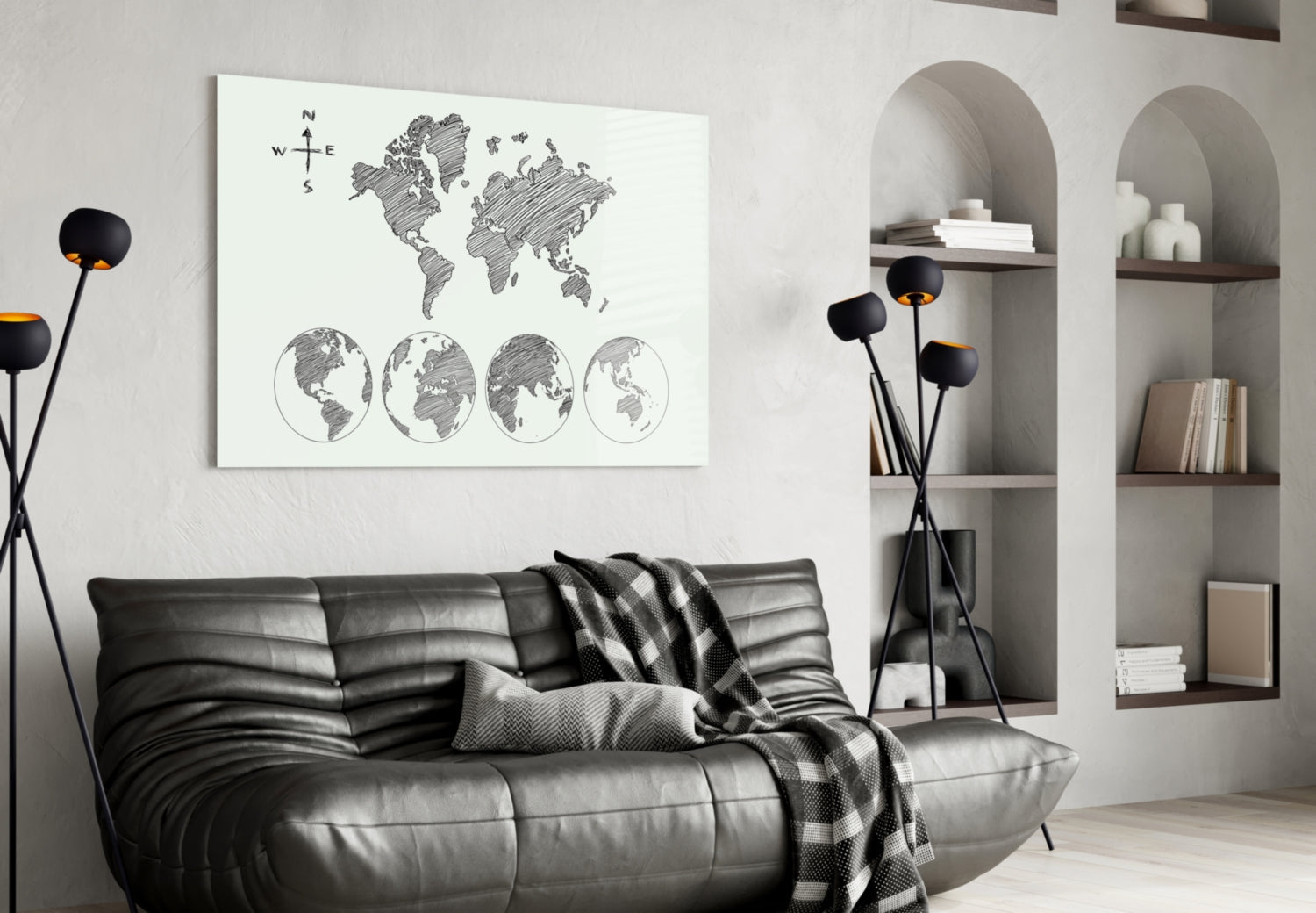 Insigneart USA Insigneart USA Continents Glass Wall Art