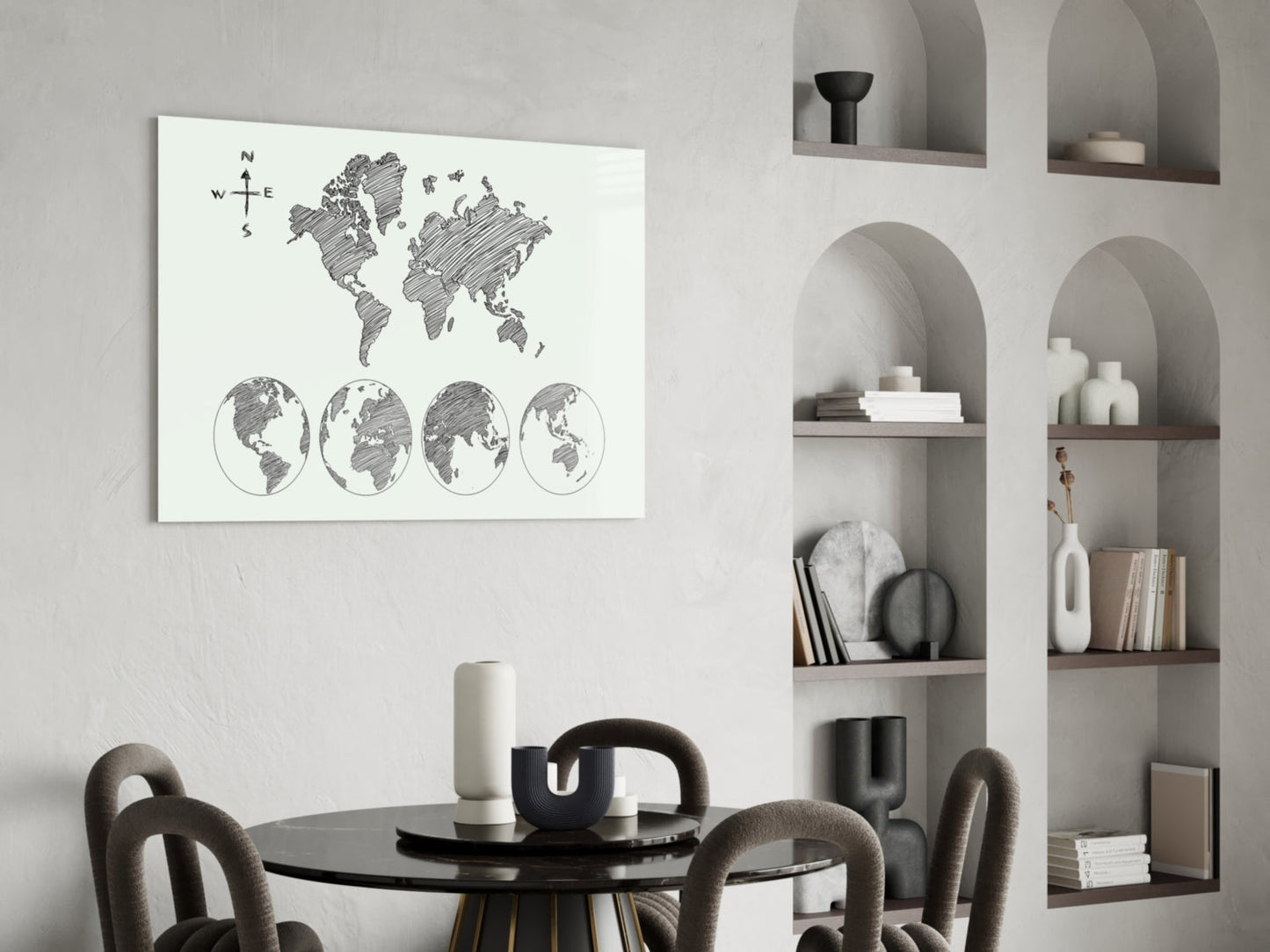 Insigneart USA Insigneart USA Continents Glass Wall Art