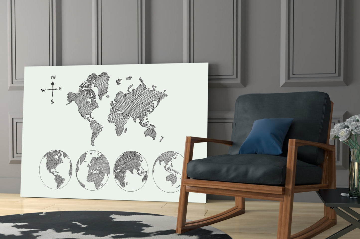 Insigneart USA Insigneart USA Continents Glass Wall Art