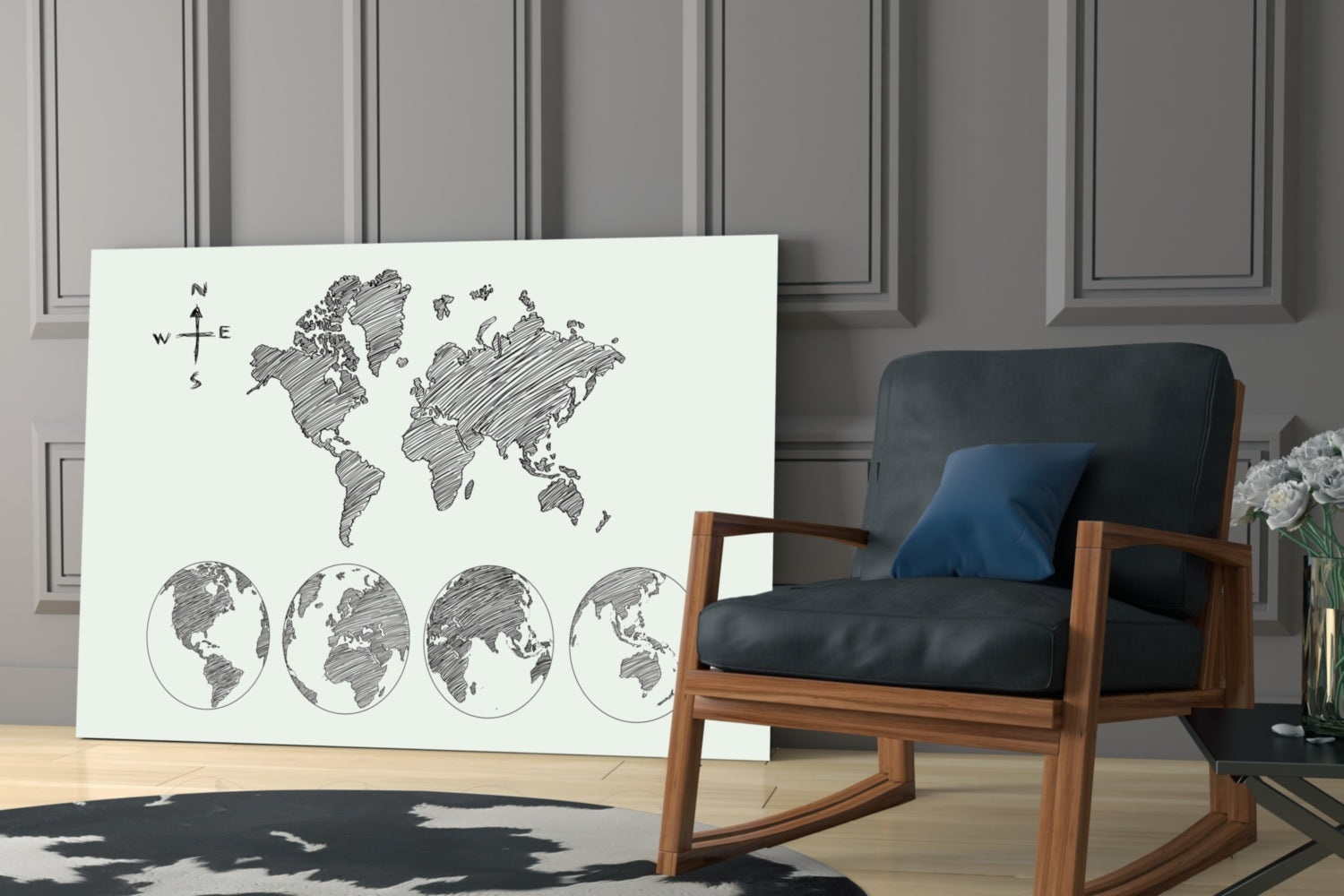 Insigneart USA Insigneart USA Continents Glass Wall Art