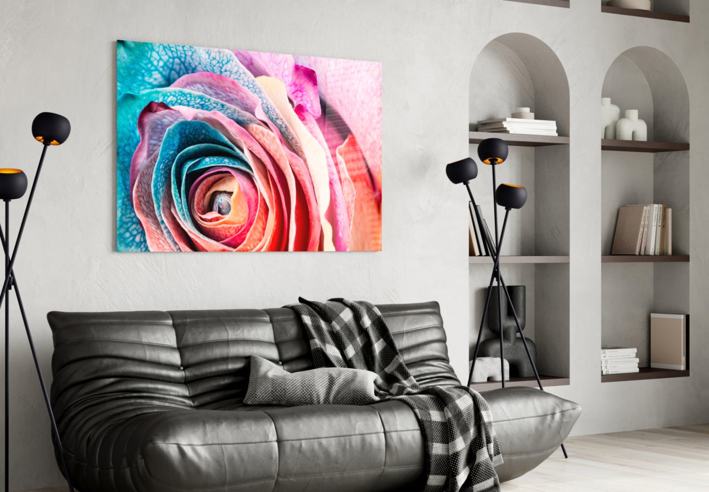 Insigneart USA Insigneart USA Colored Rose Glass Wall Art