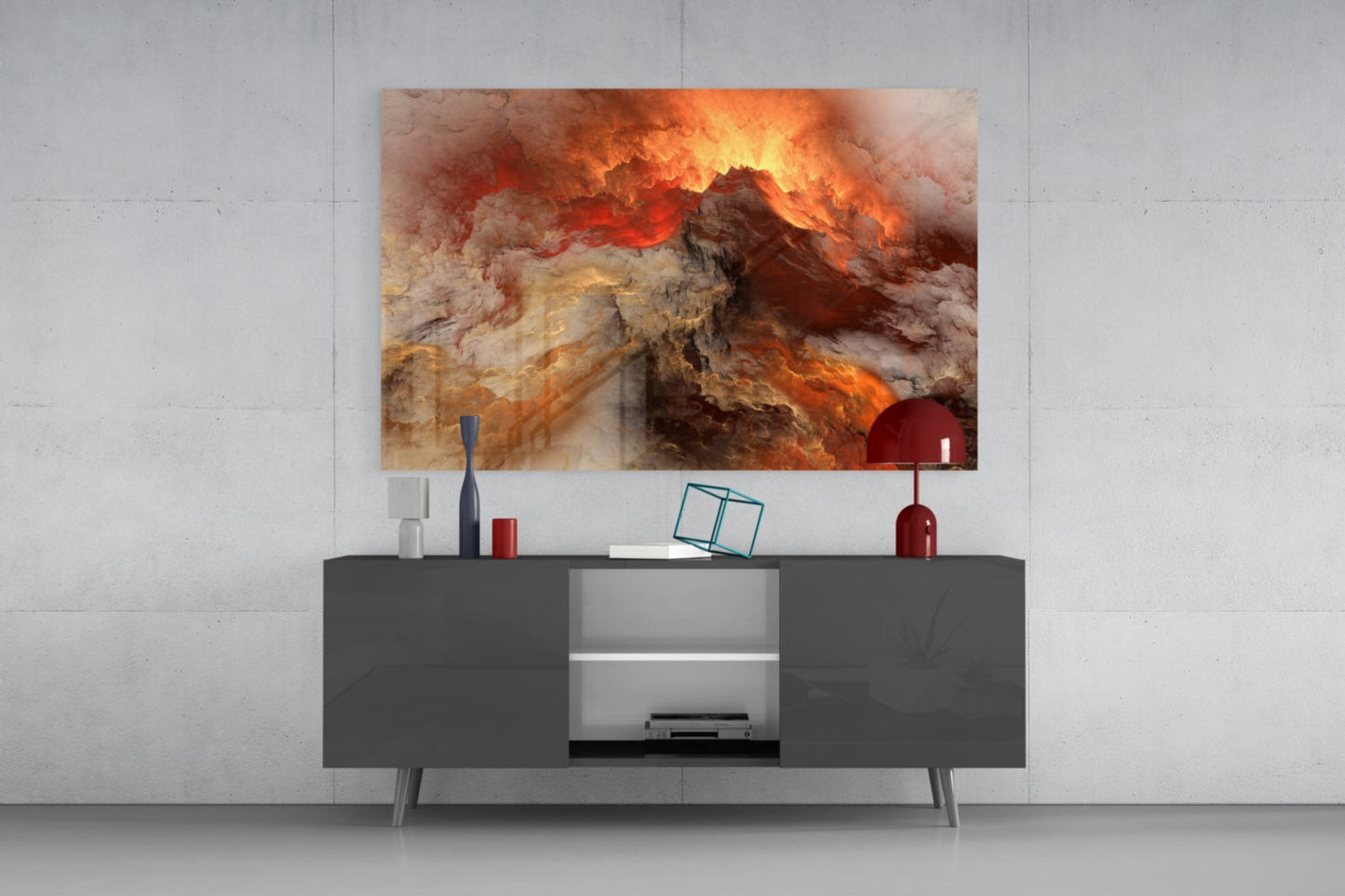Insigneart USA Insigneart USA Crimson Apocalypse Glass Wall Art