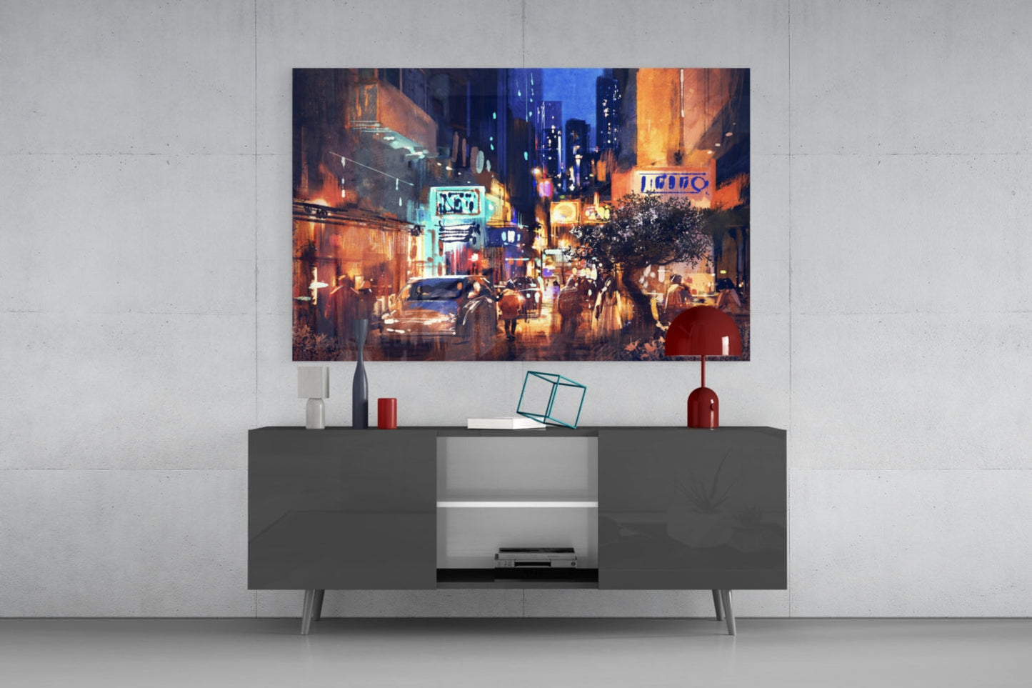 Insigneart USA Insigneart USA City Night Glass Wall Art