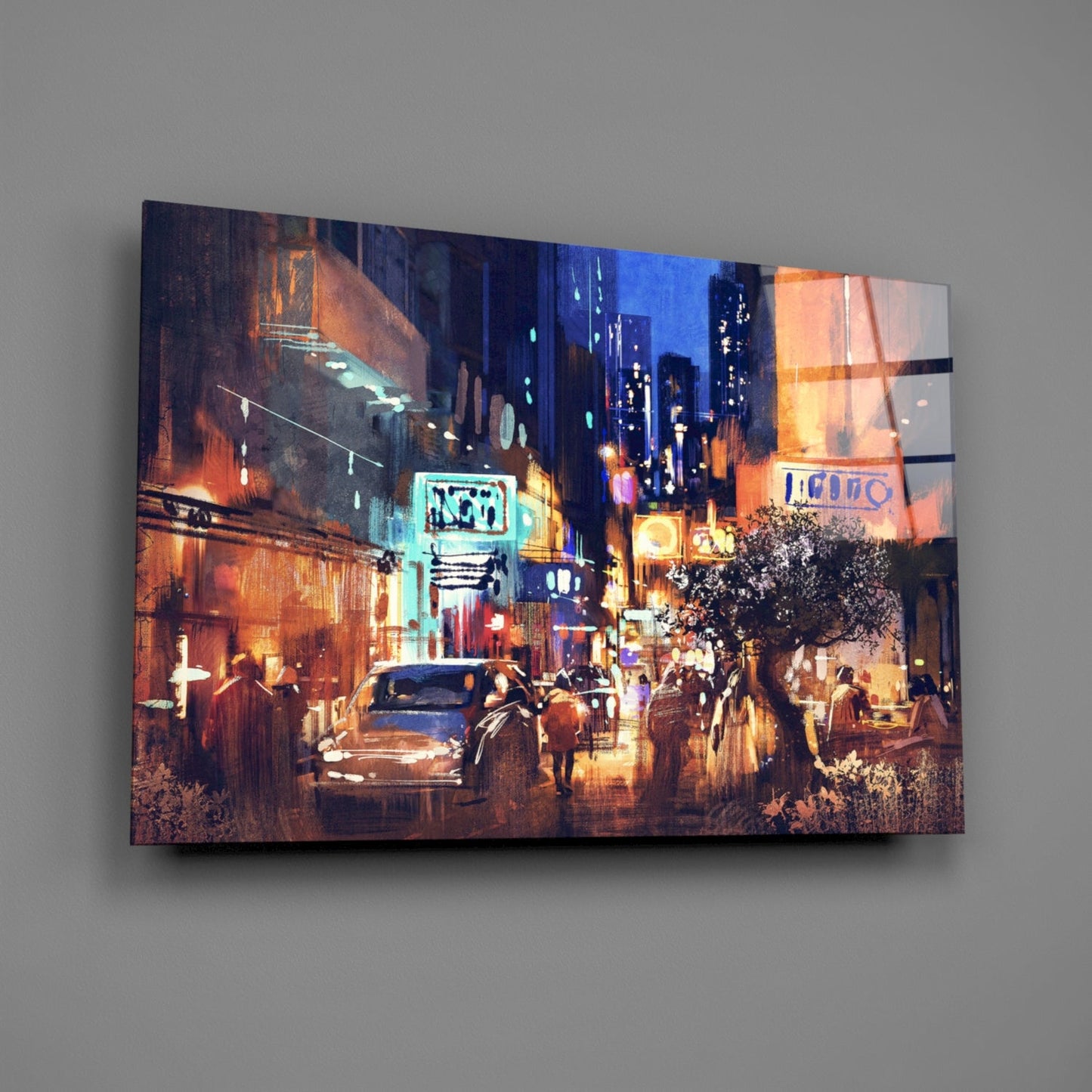 Insigneart USA Insigneart USA City Night Glass Wall Art
