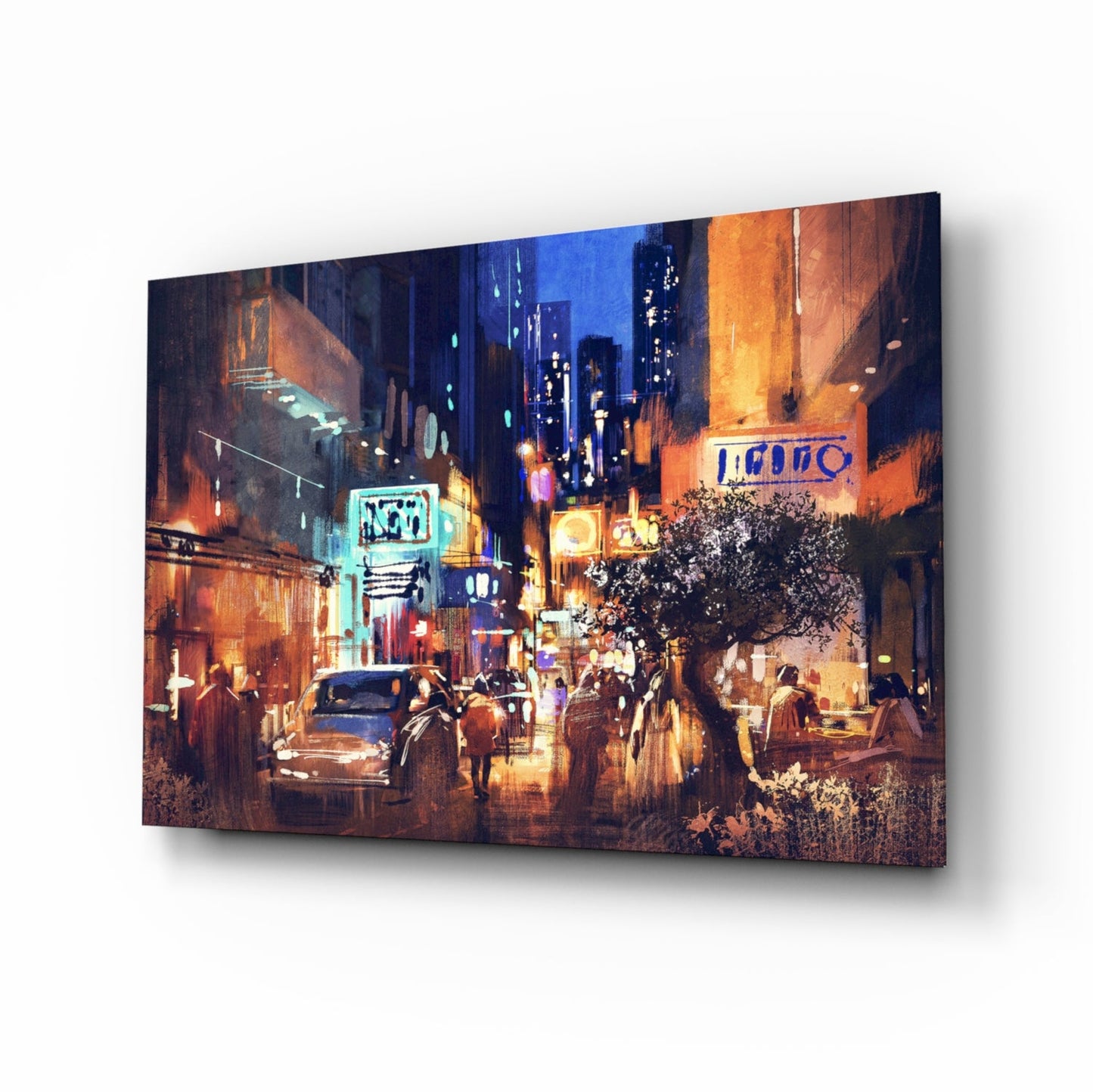 Insigneart USA Insigneart USA City Night Glass Wall Art